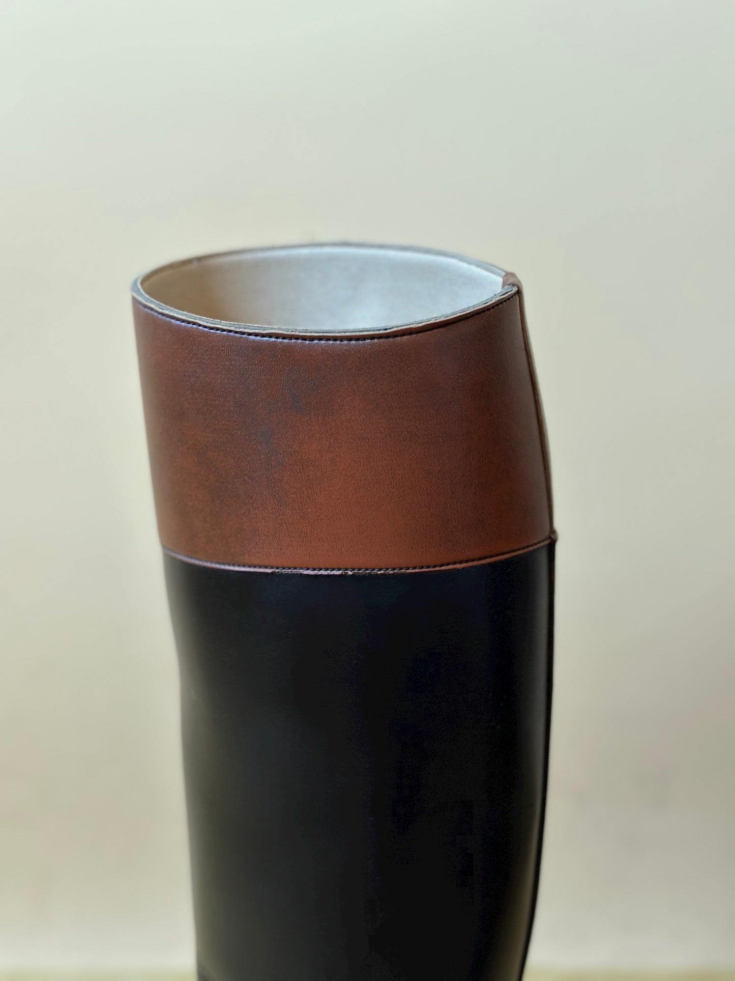 Vintage Black & Brown Leather Riding Boots n. 38 IT