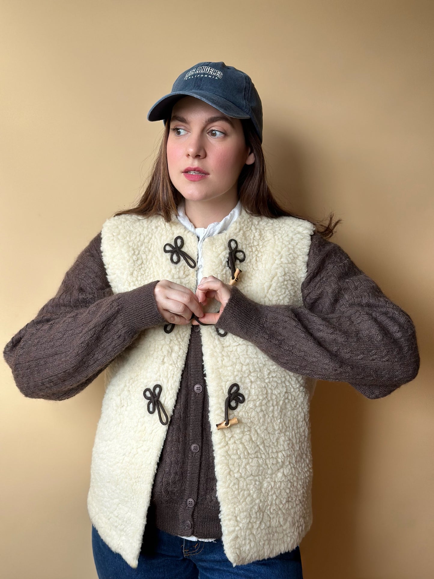 Vintage Faux Shearling Vest