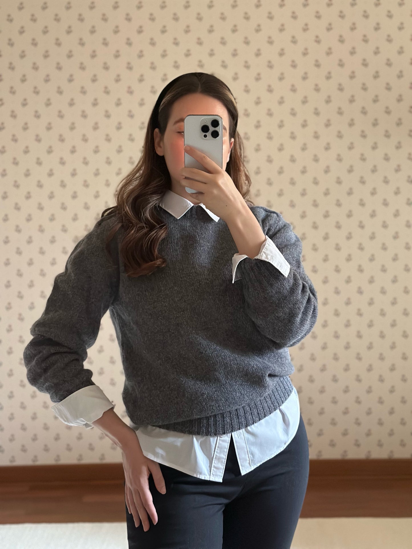 Shetland Wool Gray Sweater