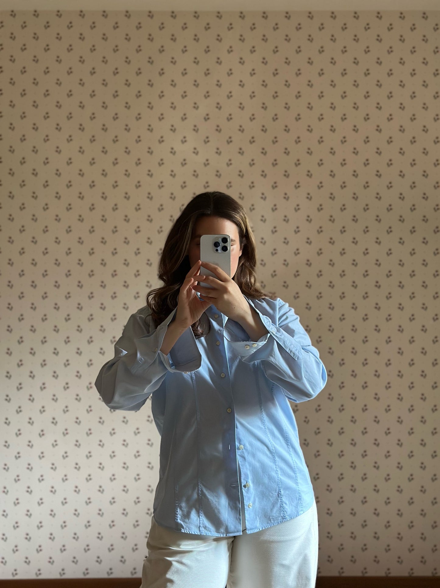 Vintage Light Blue Cotton Shirt
