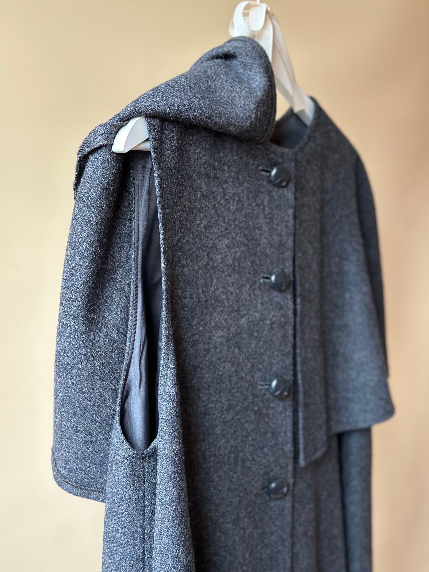 Vintage Gray Cape Loden Coat