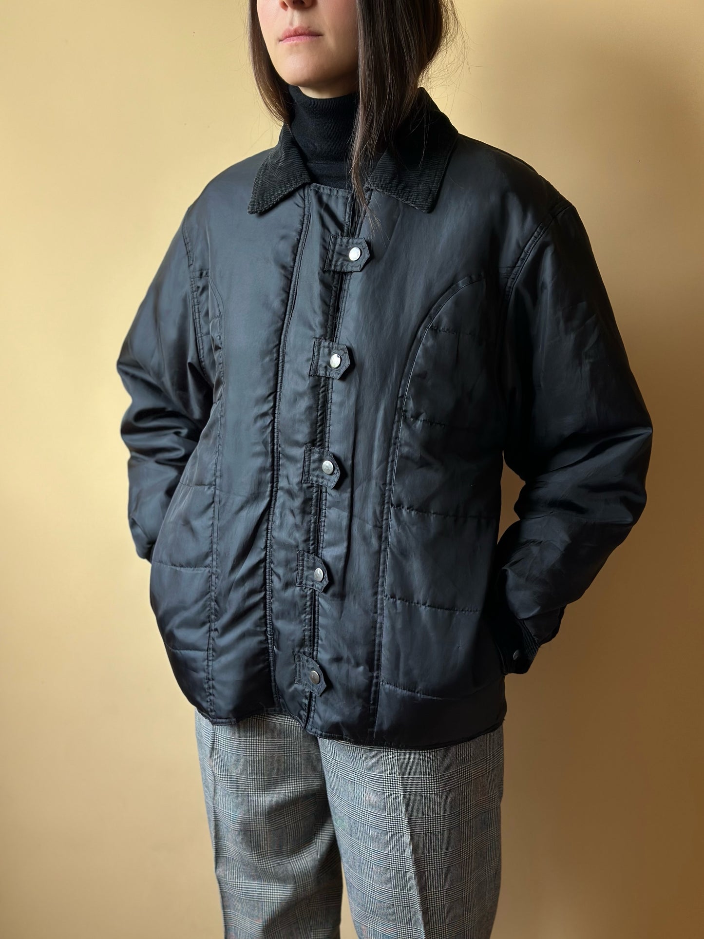 Vintage Black Bomber Jacket