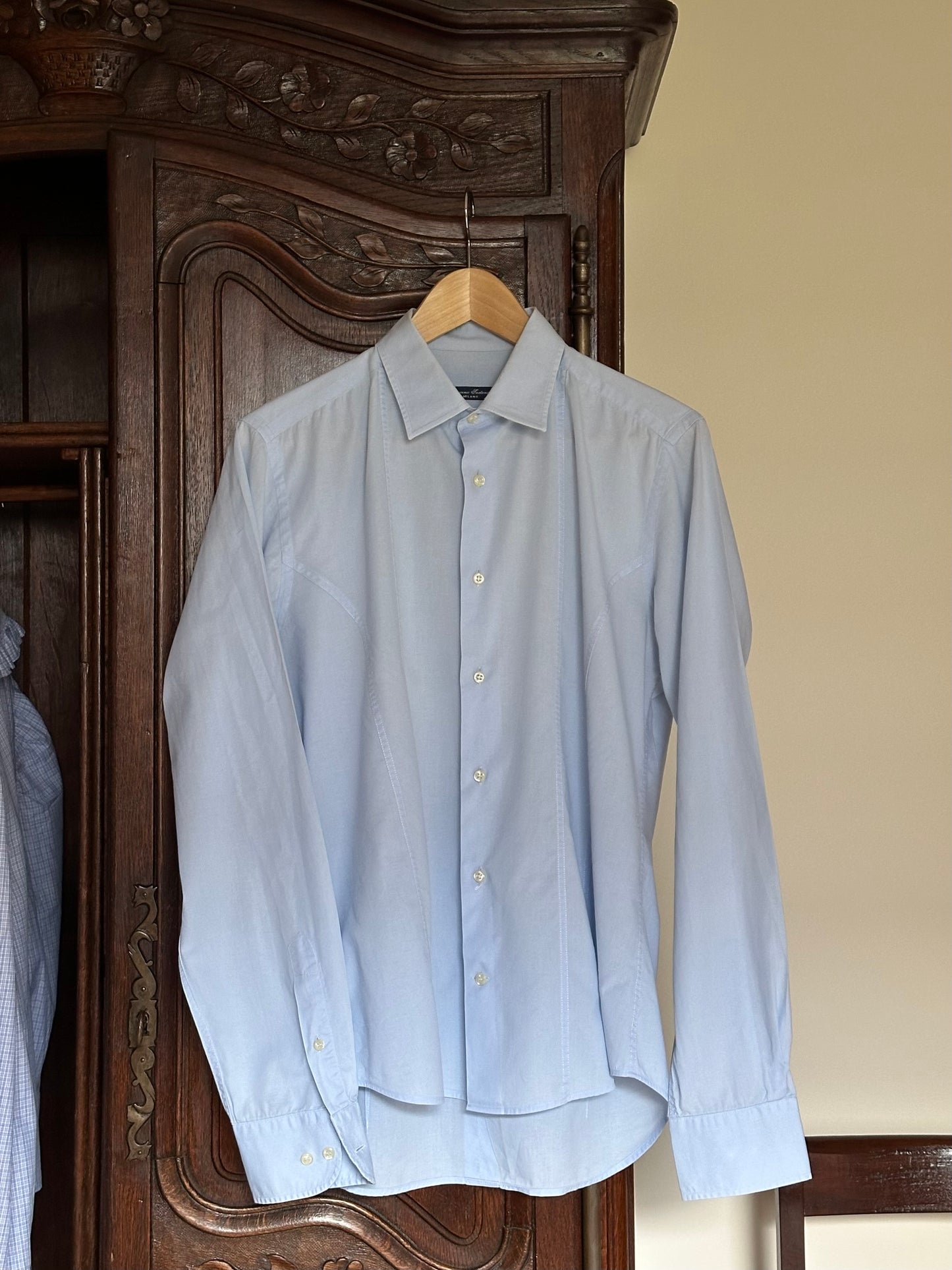 Vintage Light Blue Cotton Shirt