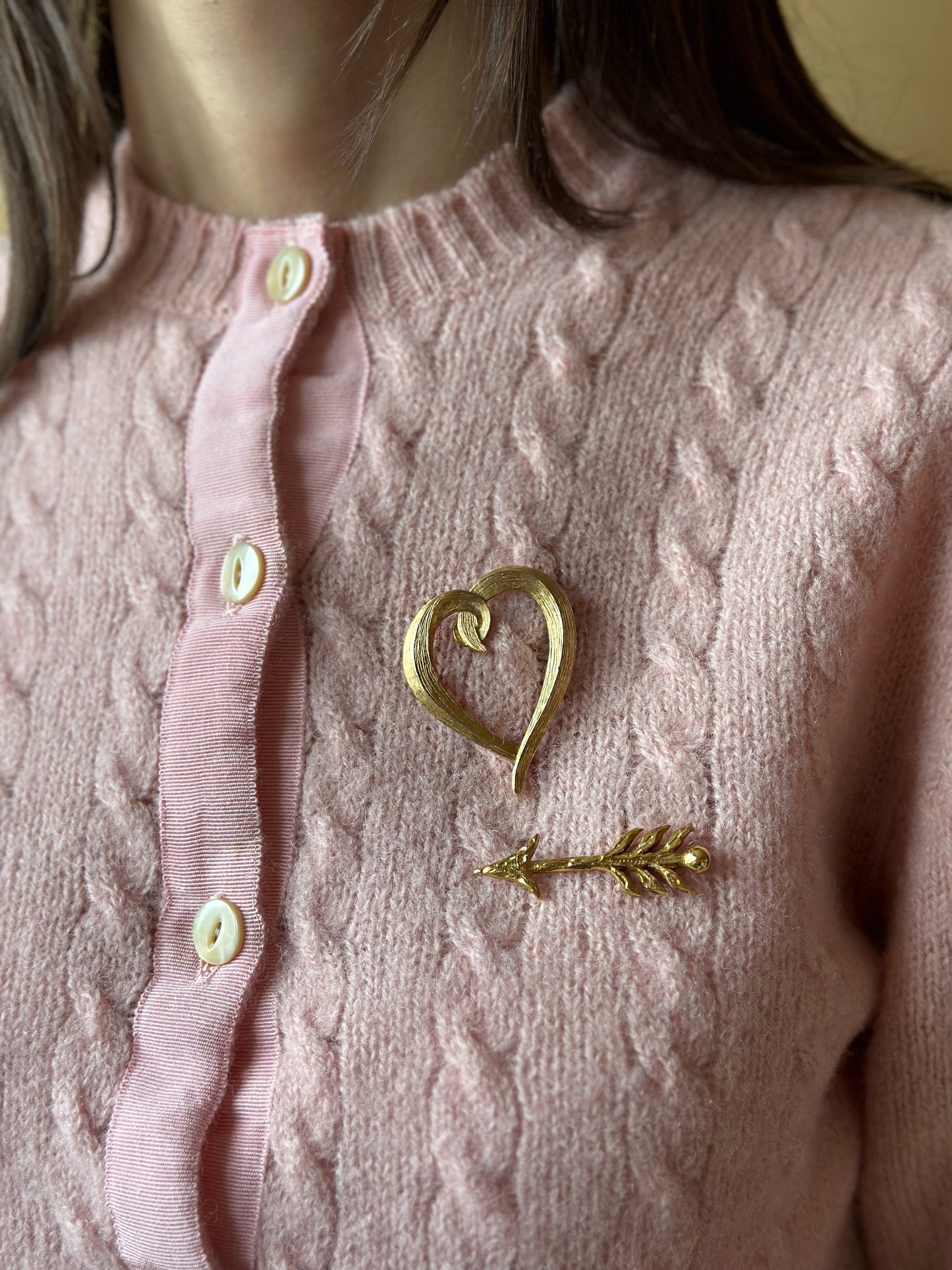 Vintage Heart-Shaped Jacques Esterel Paris Brooch