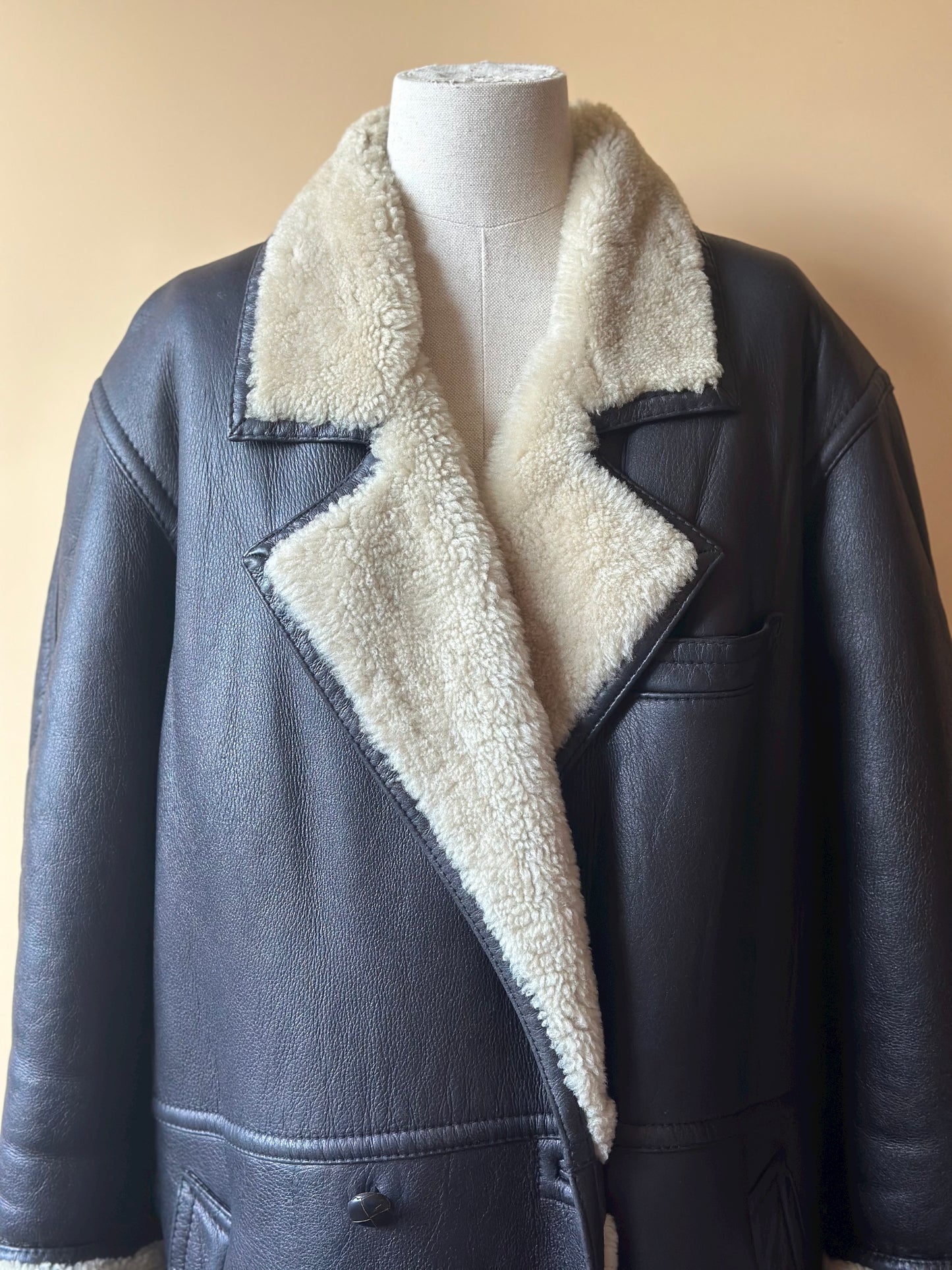 Vintage Max Mara Long Shearling Coat
