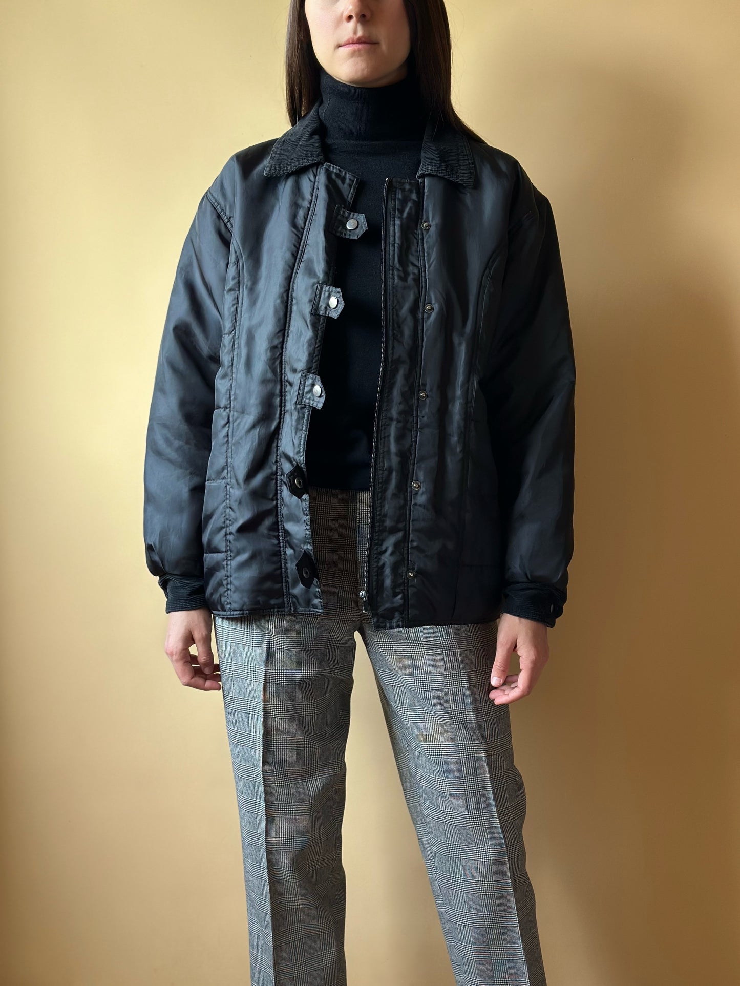 Vintage Black Bomber Jacket