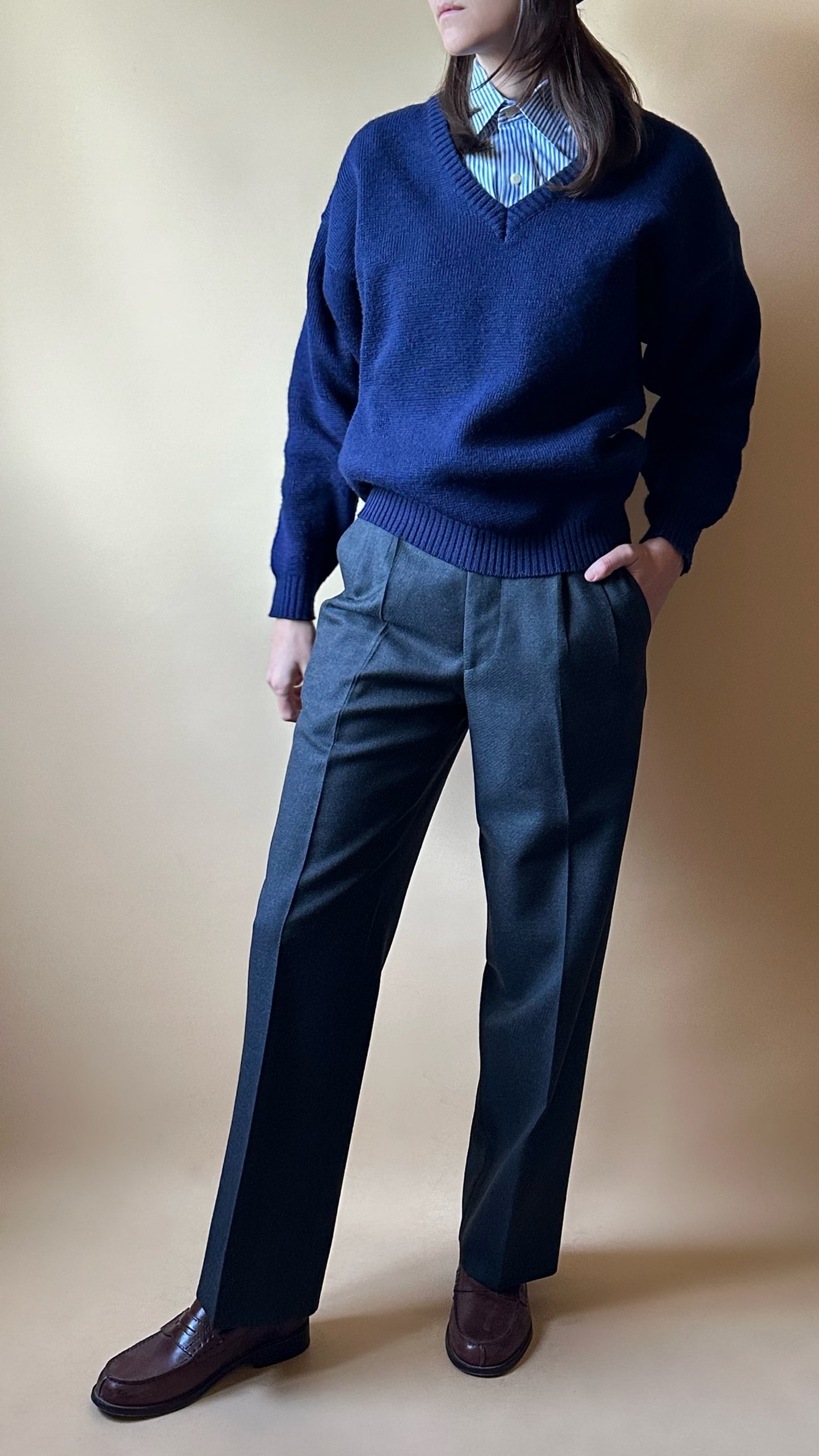 Vintage Blue Woolen Sweater