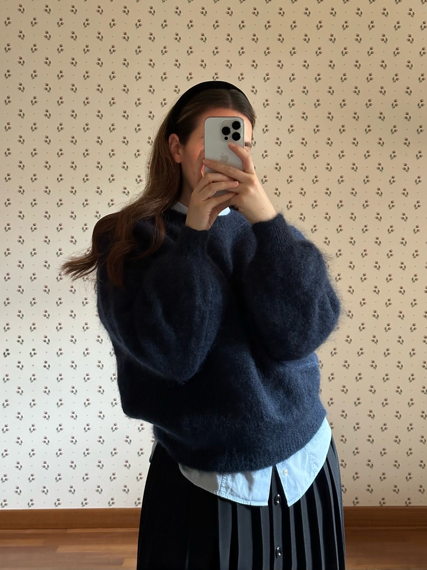 Mohair Navy Blue Sweater