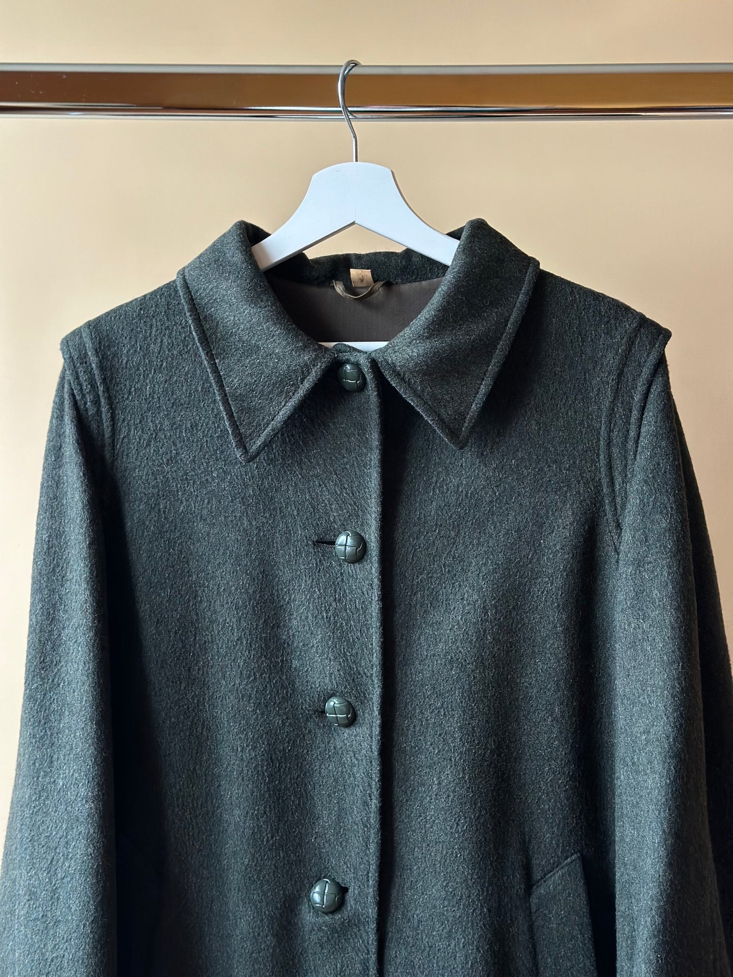 Vintage Green Loden Coat by Marella