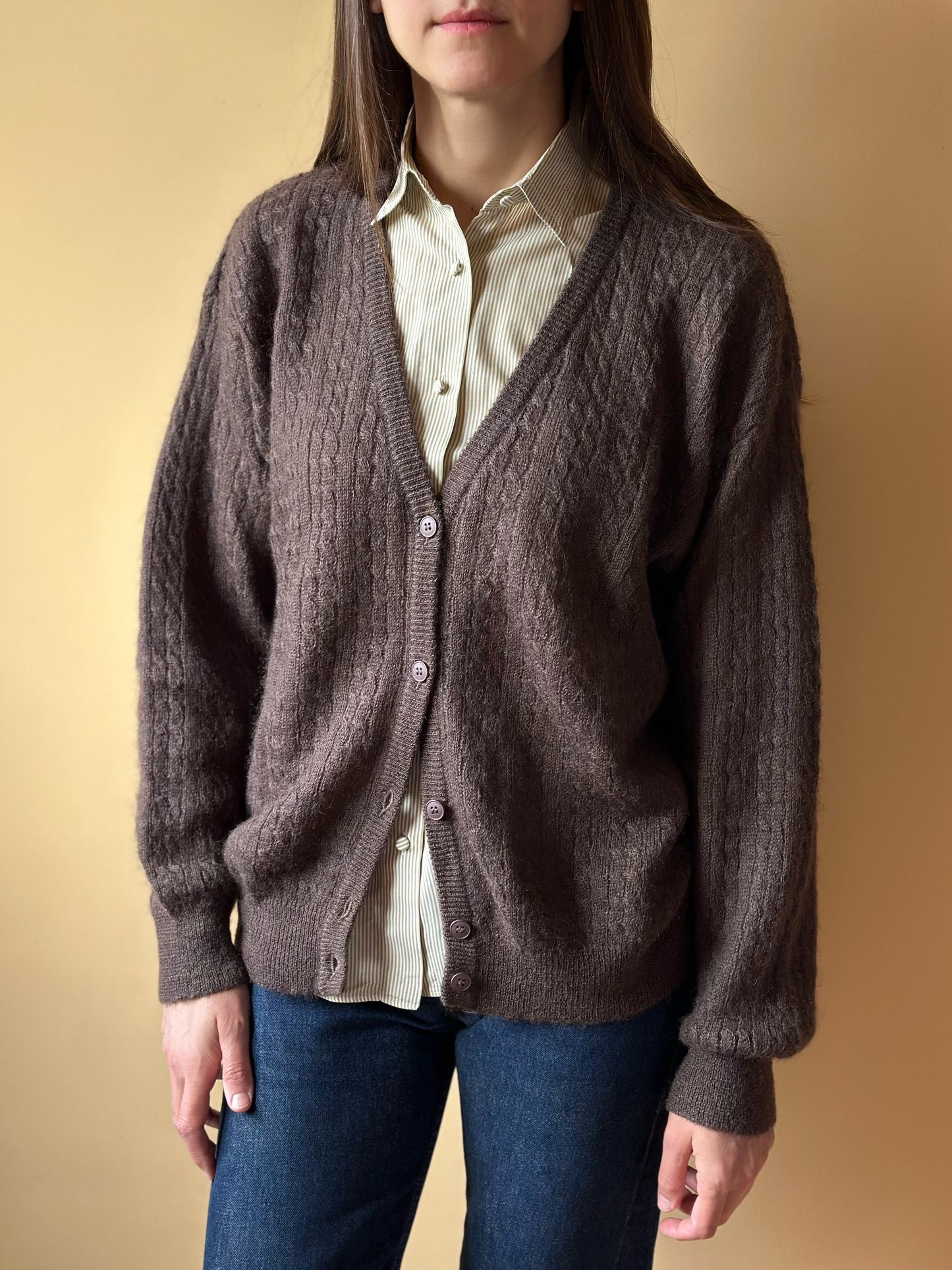 Vintage Chestnut Brown Cardigan
