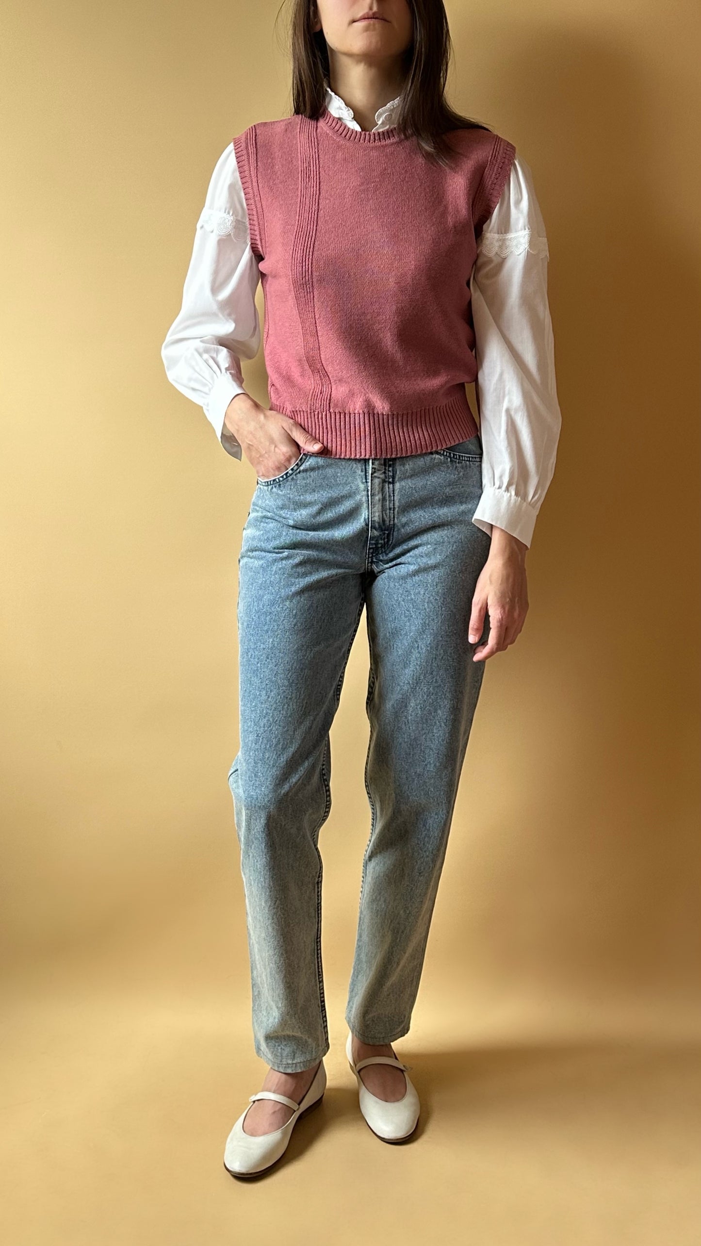 Vintage Christian Dior Dust Pink Vest