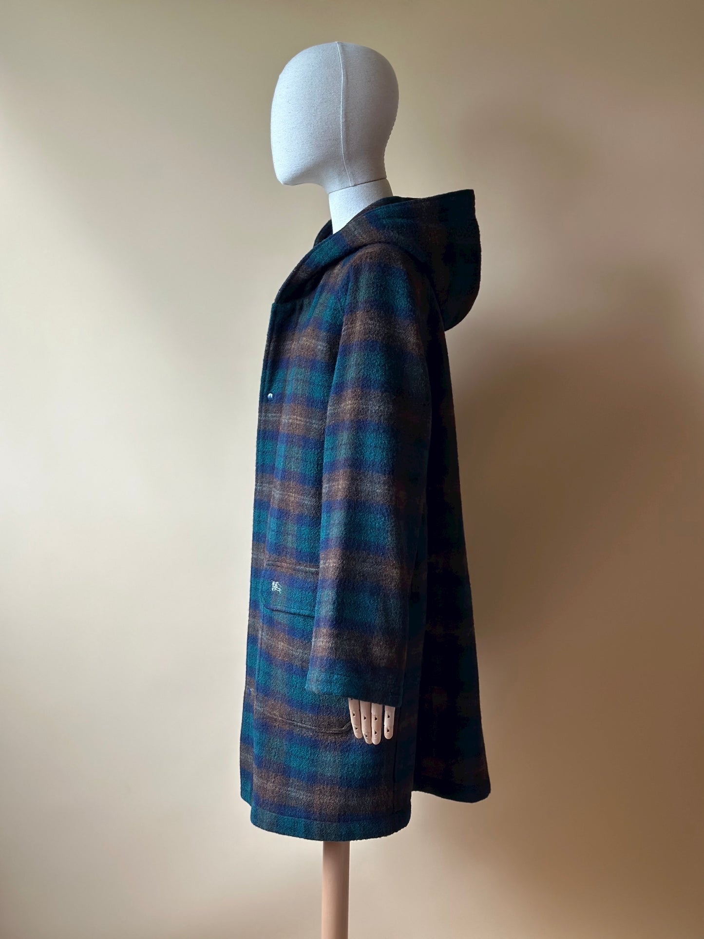 Vintage Burberry Checkered Woolen Coat