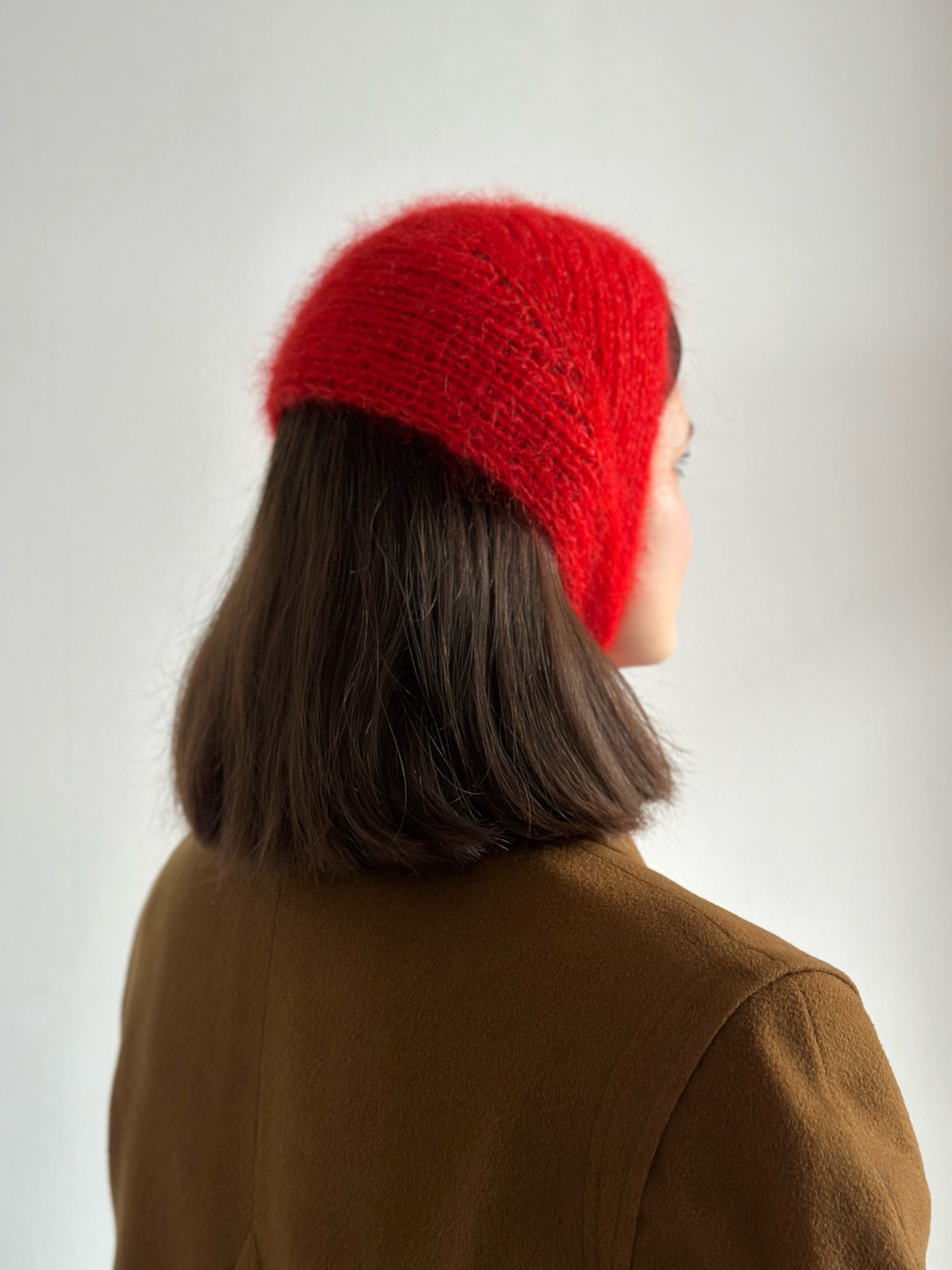 Handmade Silk & Mohair Bonnet - Scarlet Red
