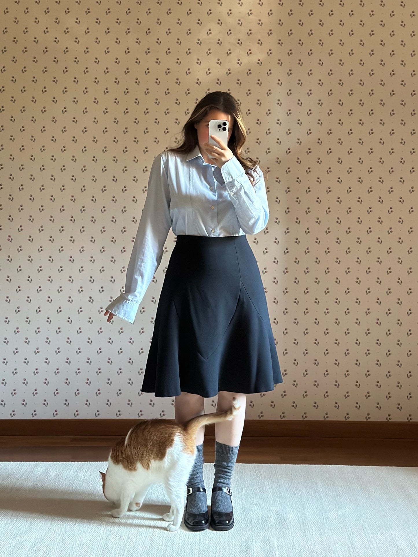 Vintage Burberry Blue Skirt