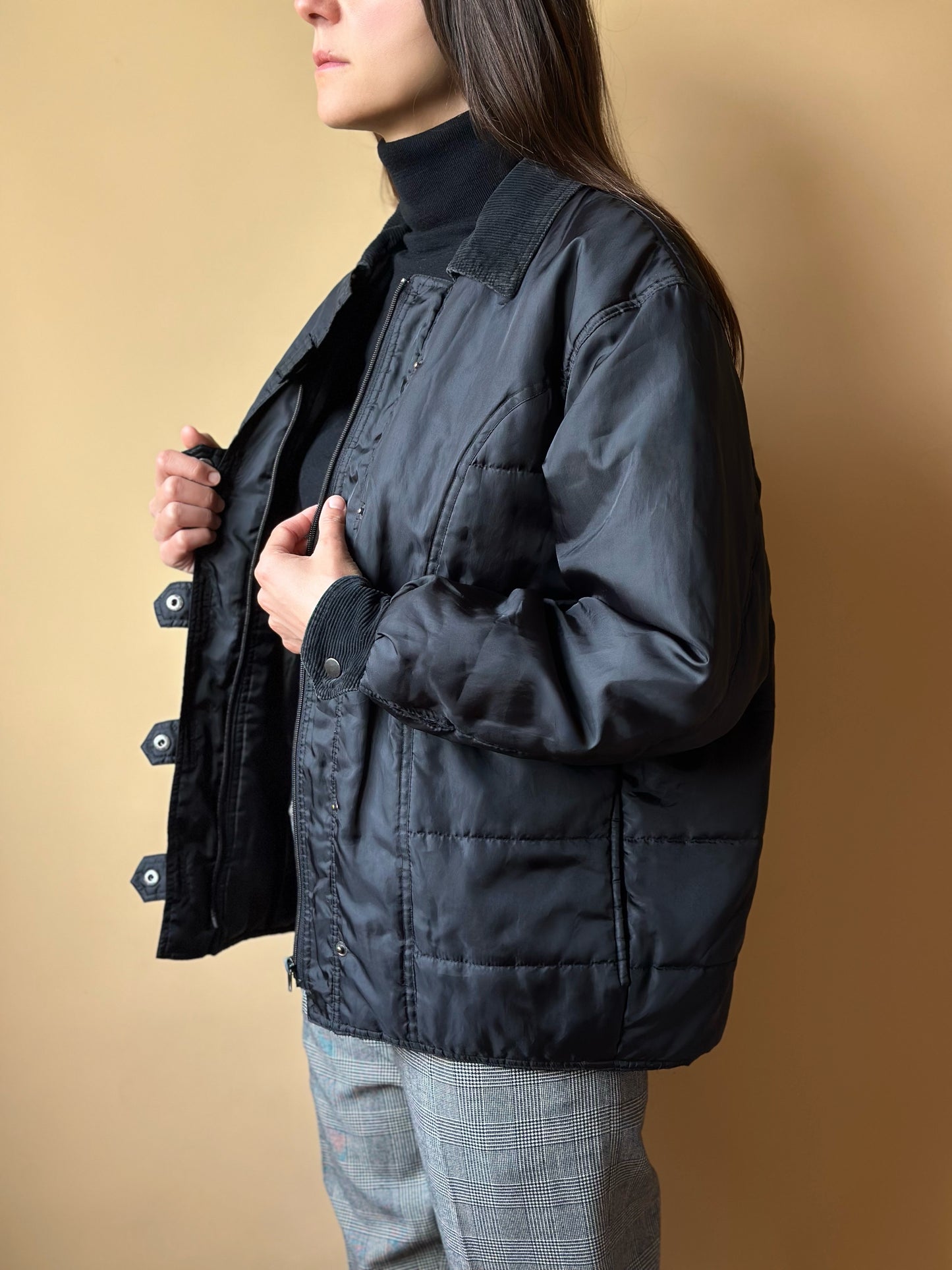 Vintage Black Bomber Jacket