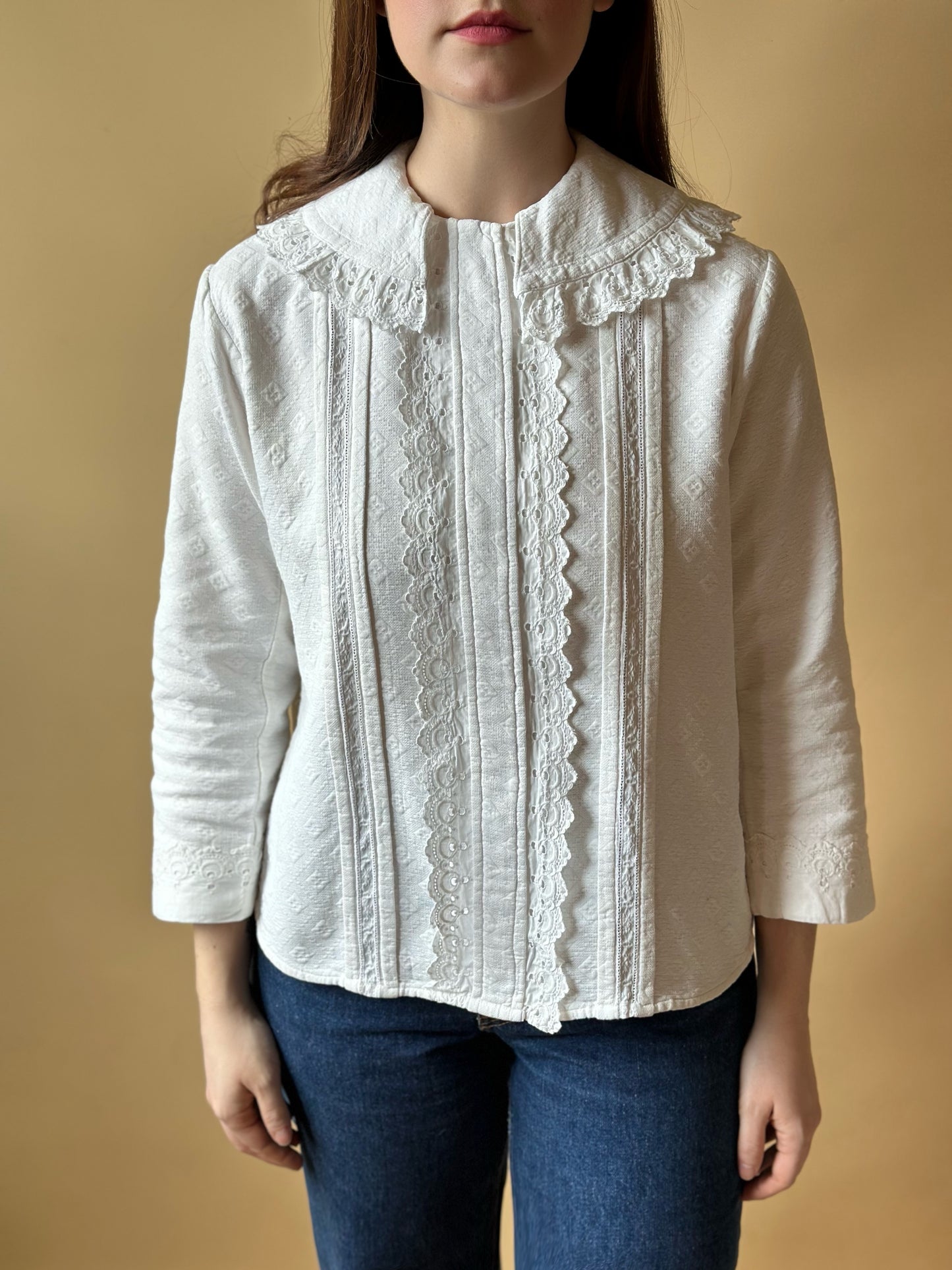 Vintage Romantic Antique White Shirt