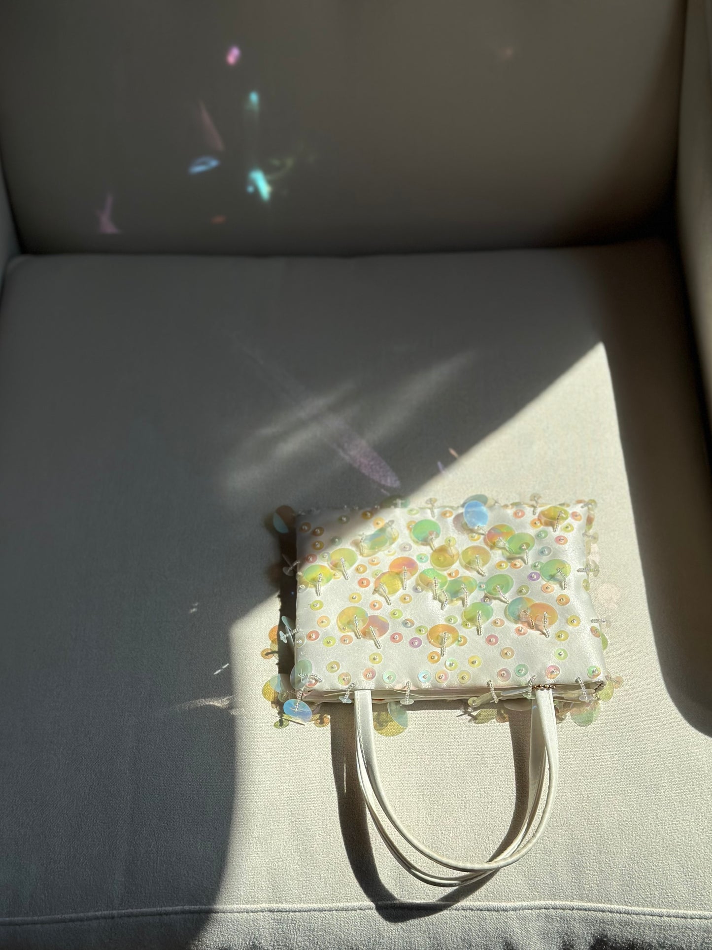 Francesco Biasia Satin & Pailettes Mini Handbag