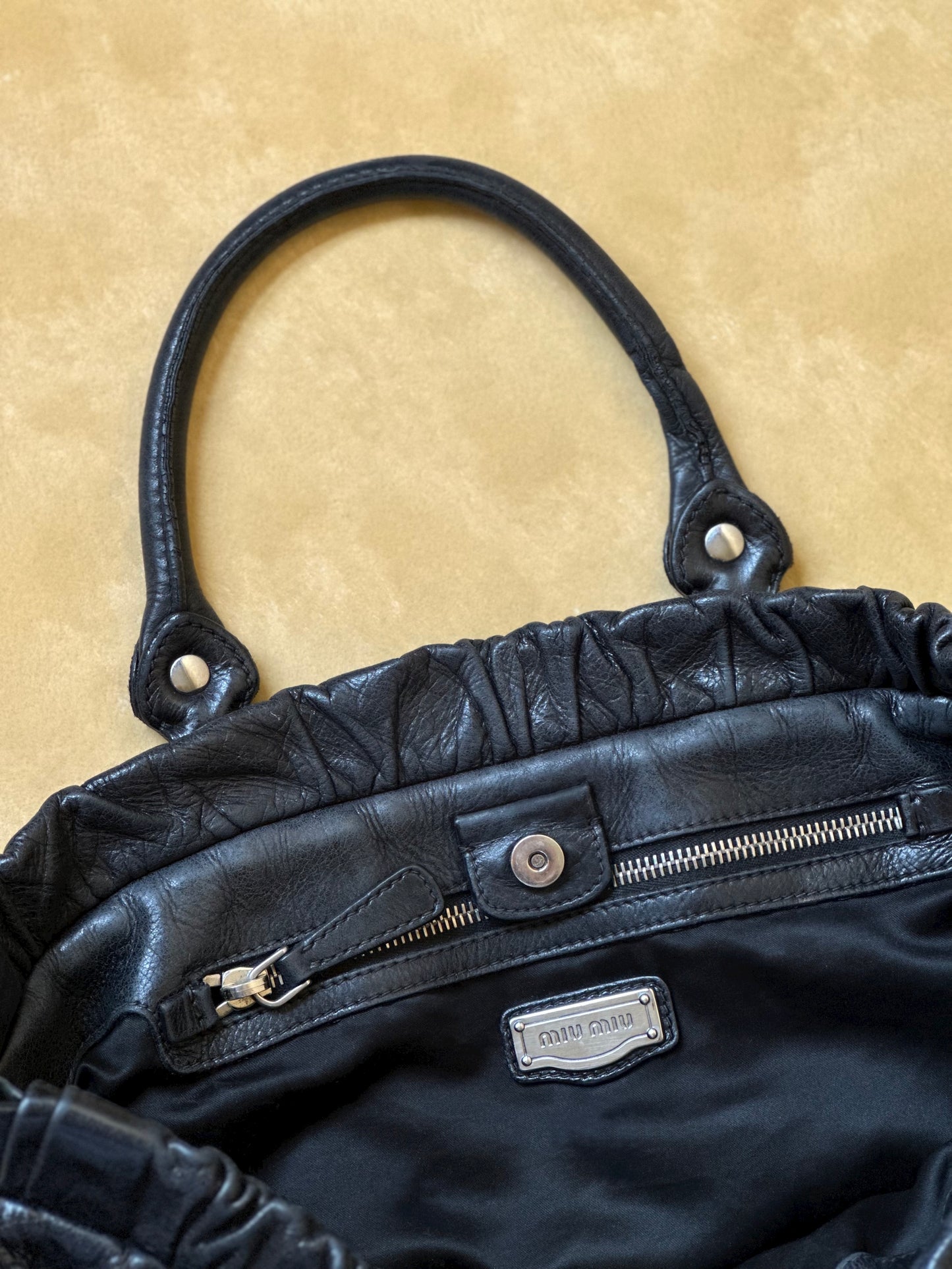 Miu Miu Vitello Lux Shopping Tote