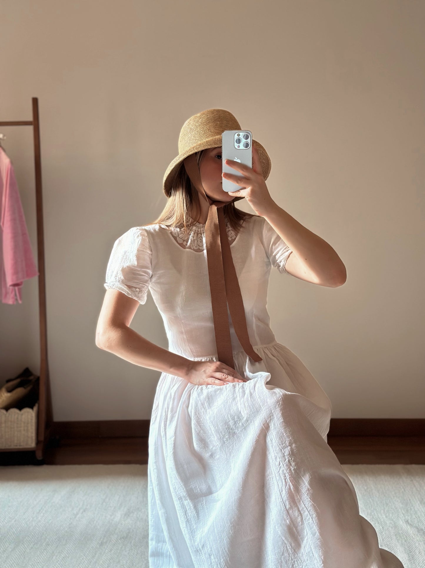 Long White Cotton Dress