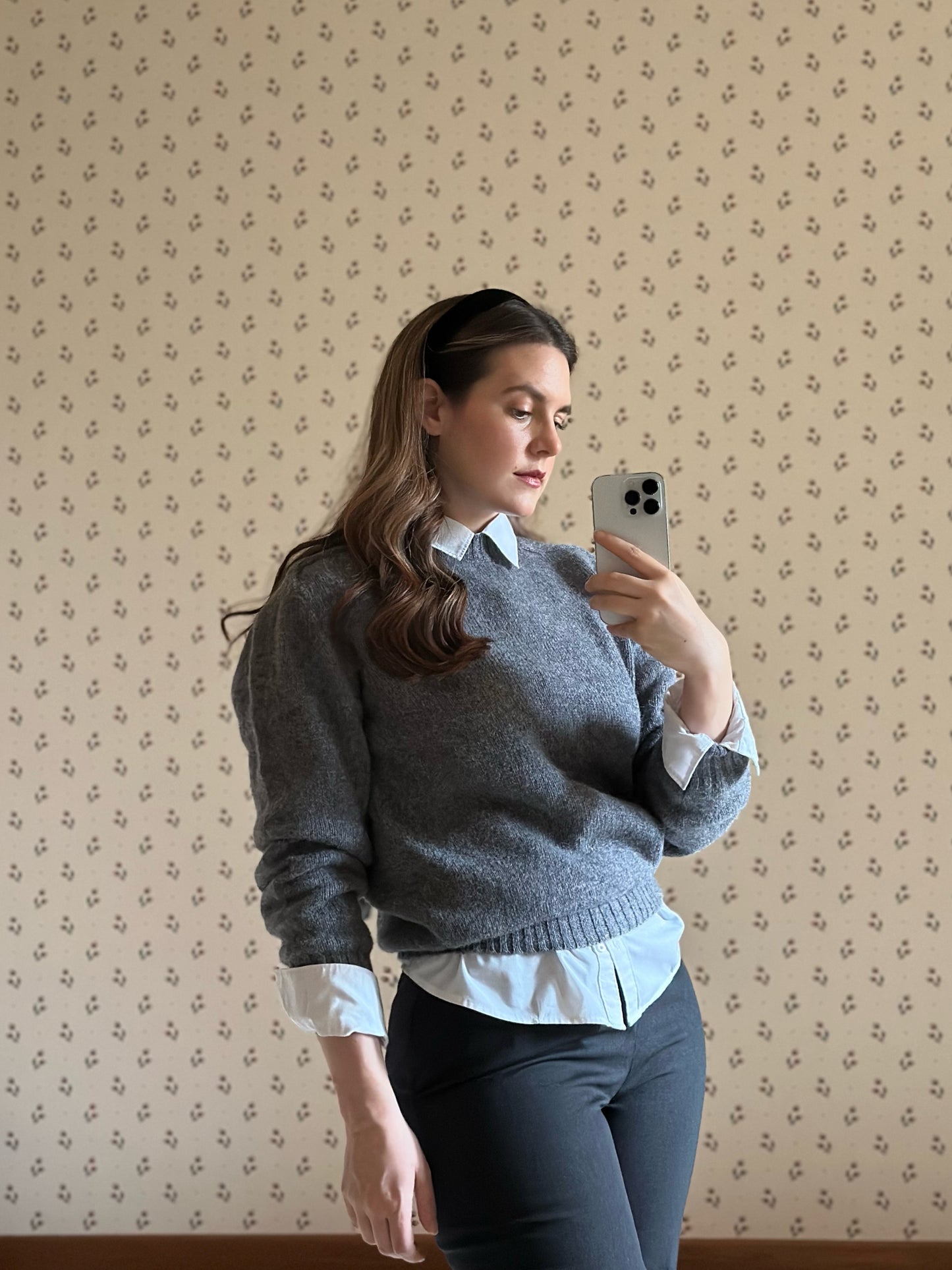 Shetland Wool Gray Sweater