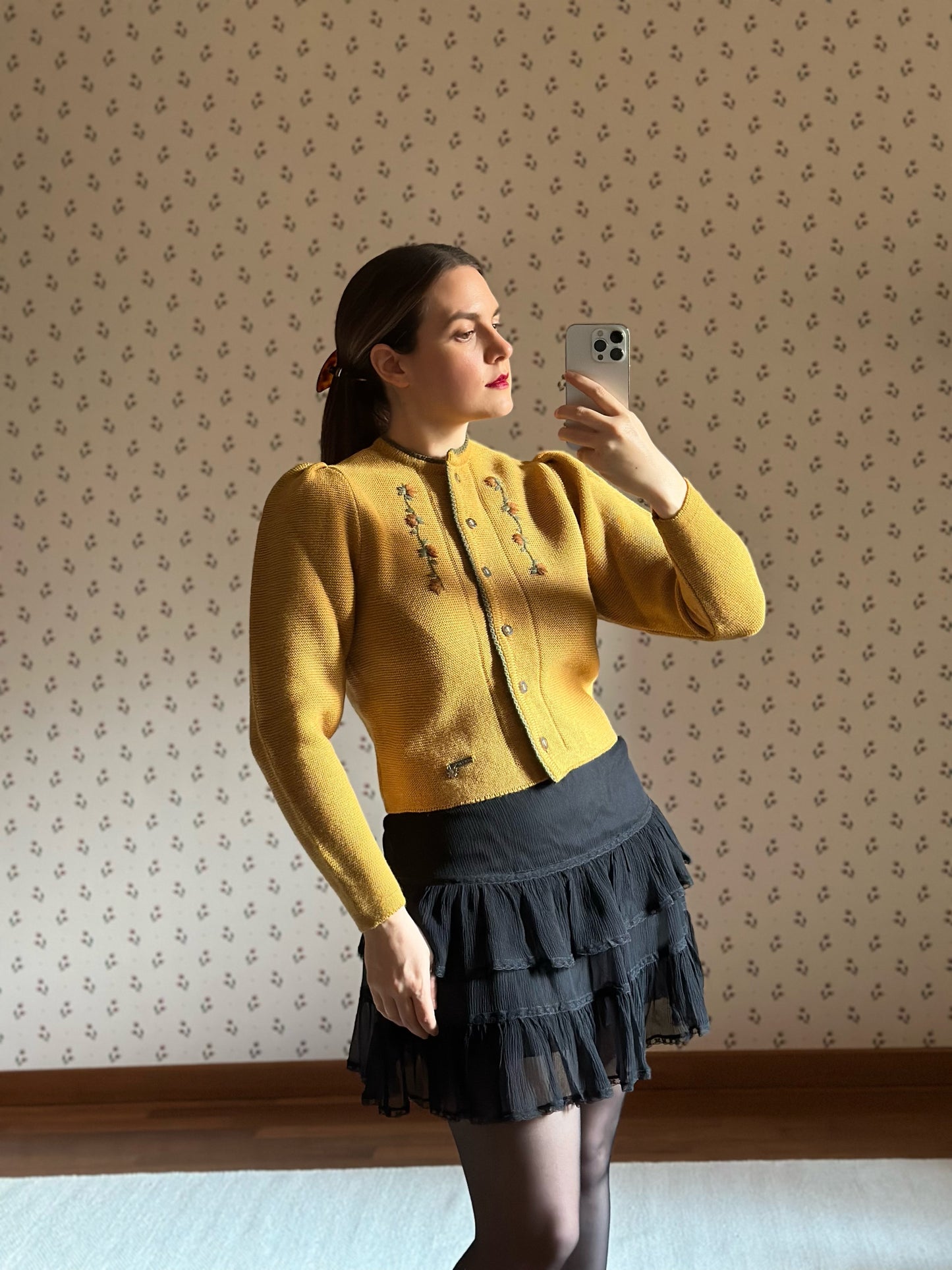 Austrian Yellow Wool Cardigan