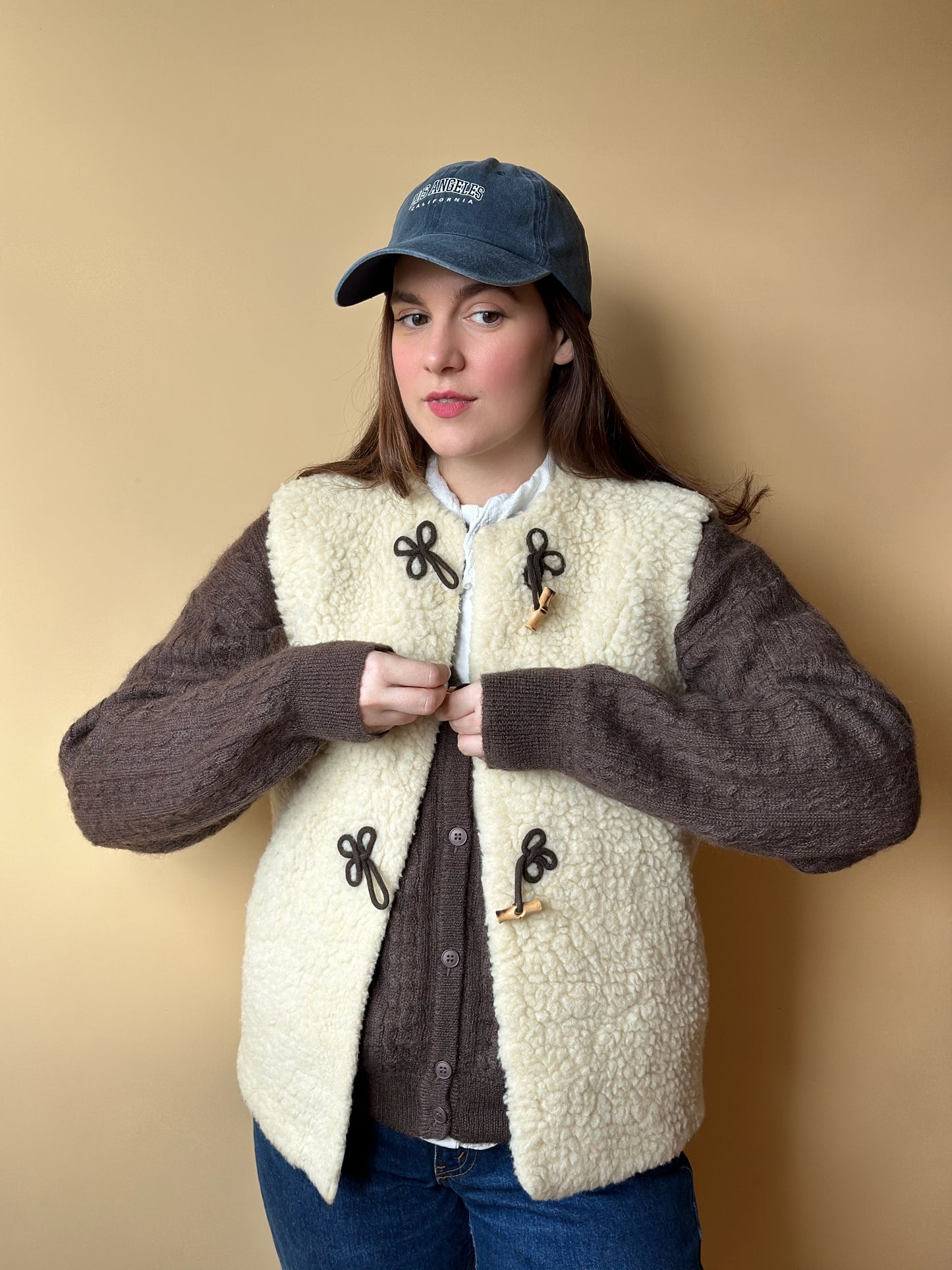 Vintage Faux Shearling Vest