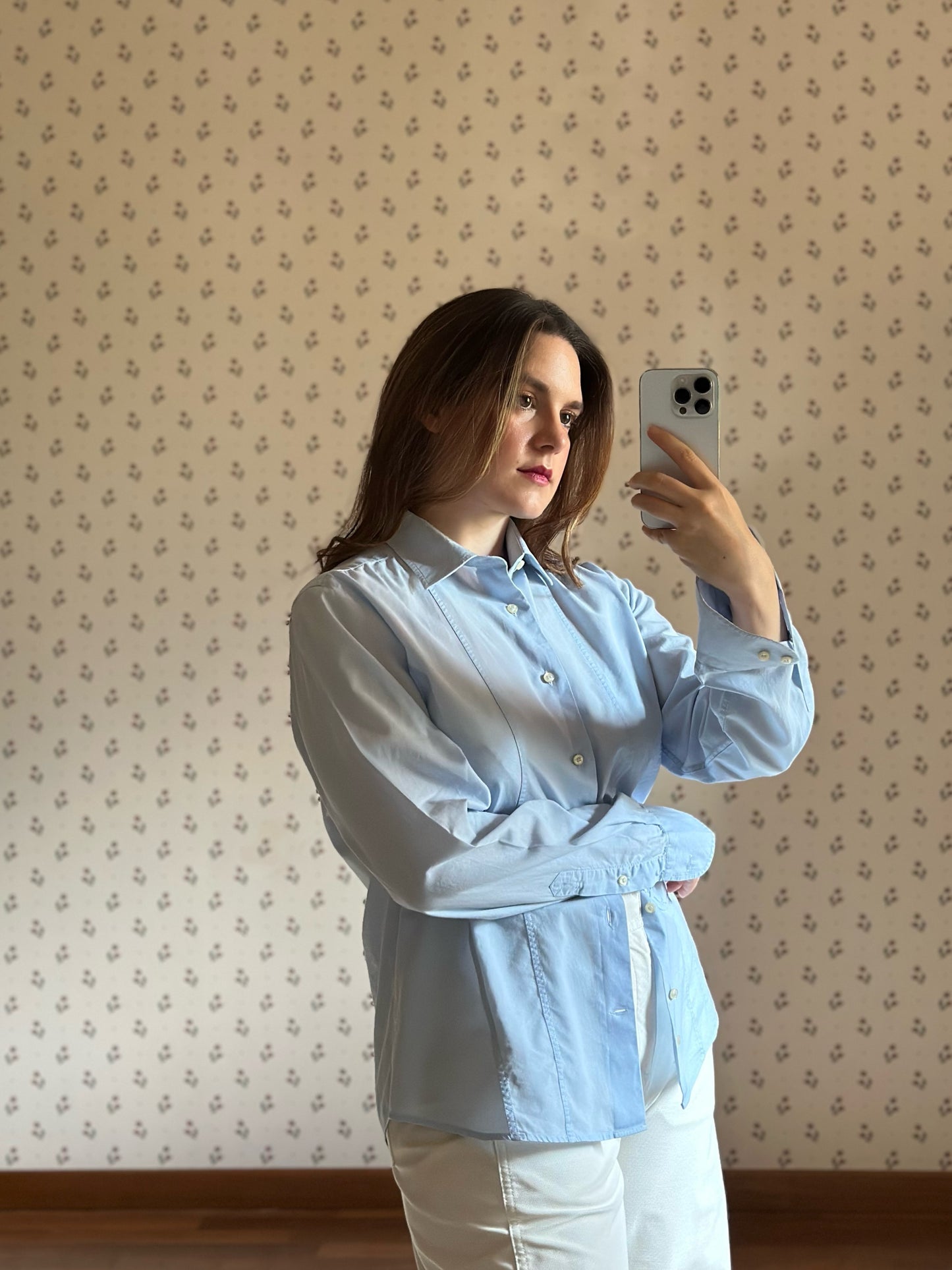 Vintage Light Blue Cotton Shirt