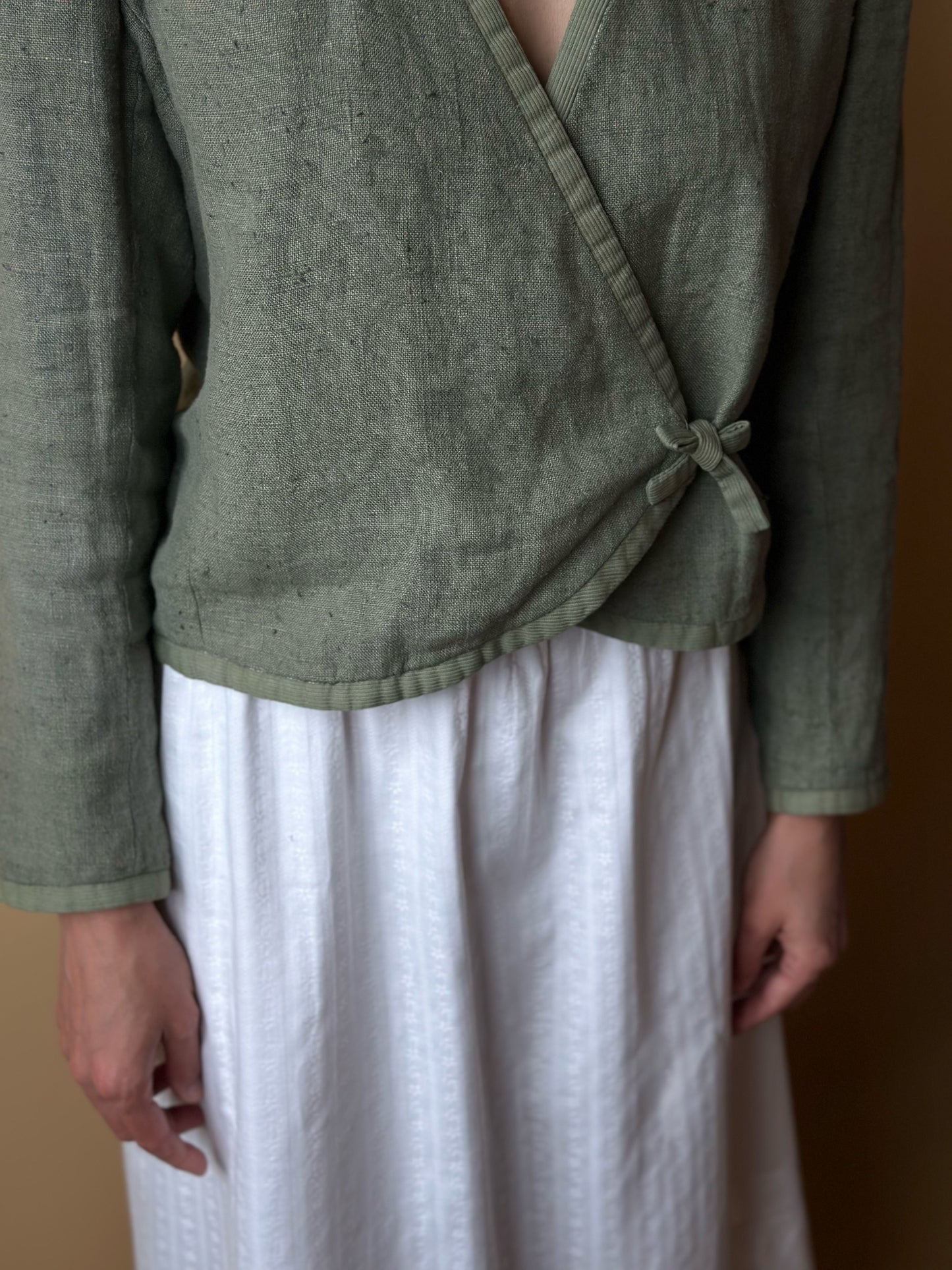 Vintage Valentino Wrap-Up Linen Jacket
