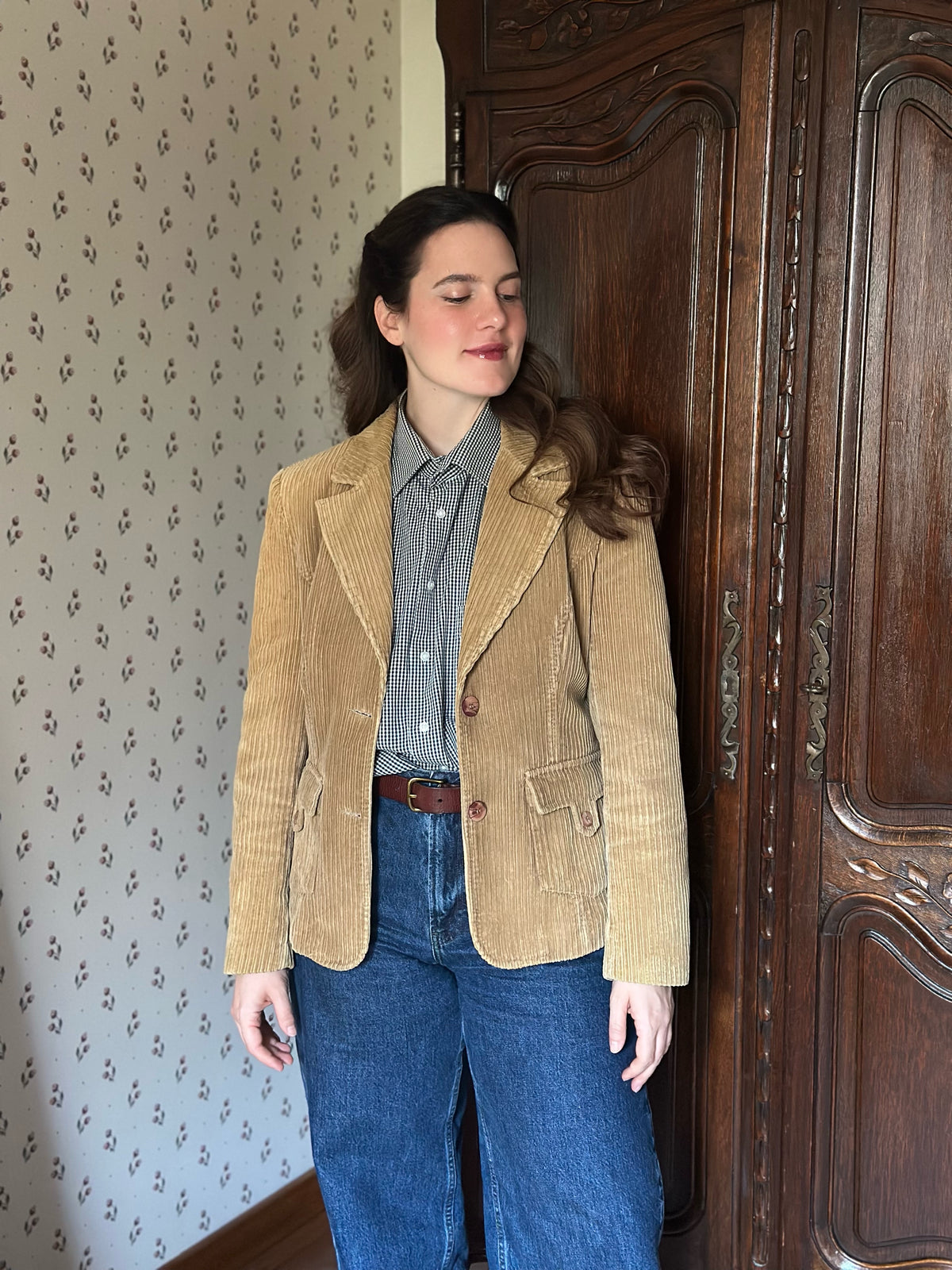 Camel Corduroy Blazer