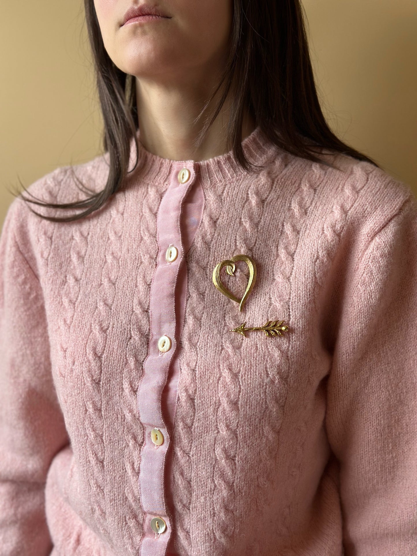Vintage Heart-Shaped Jacques Esterel Paris Brooch
