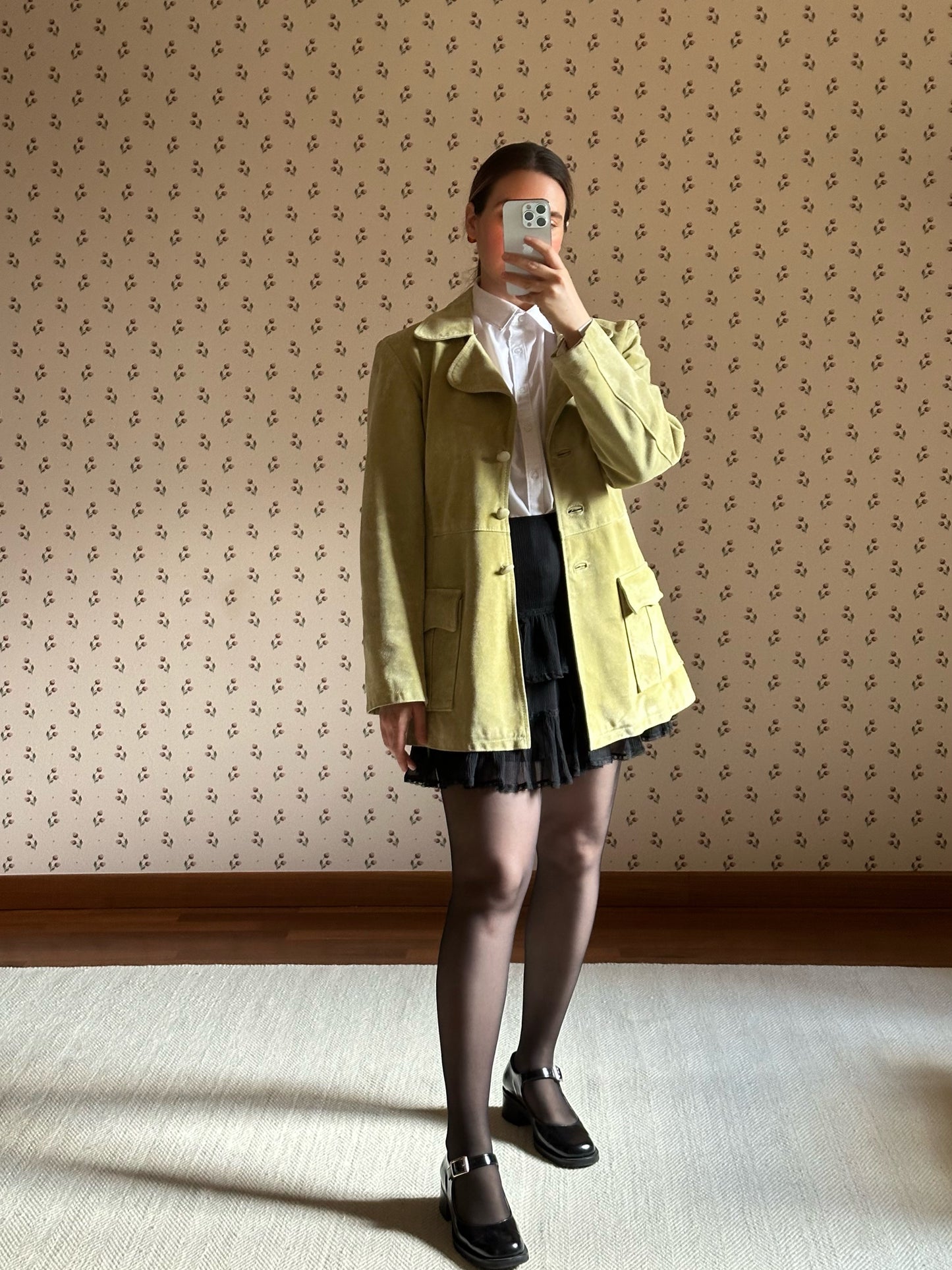 Vintage Pistachio Suede Jacket