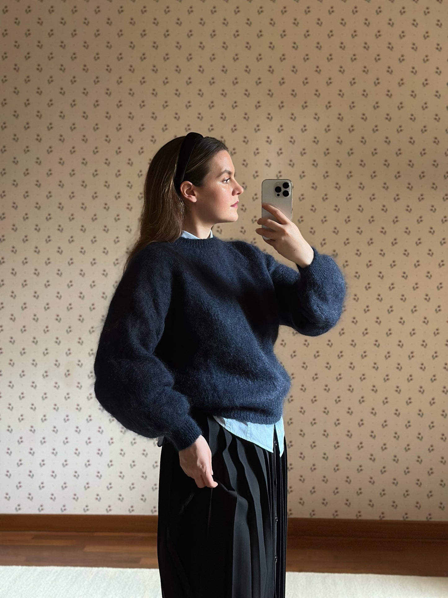 Mohair Navy Blue Sweater