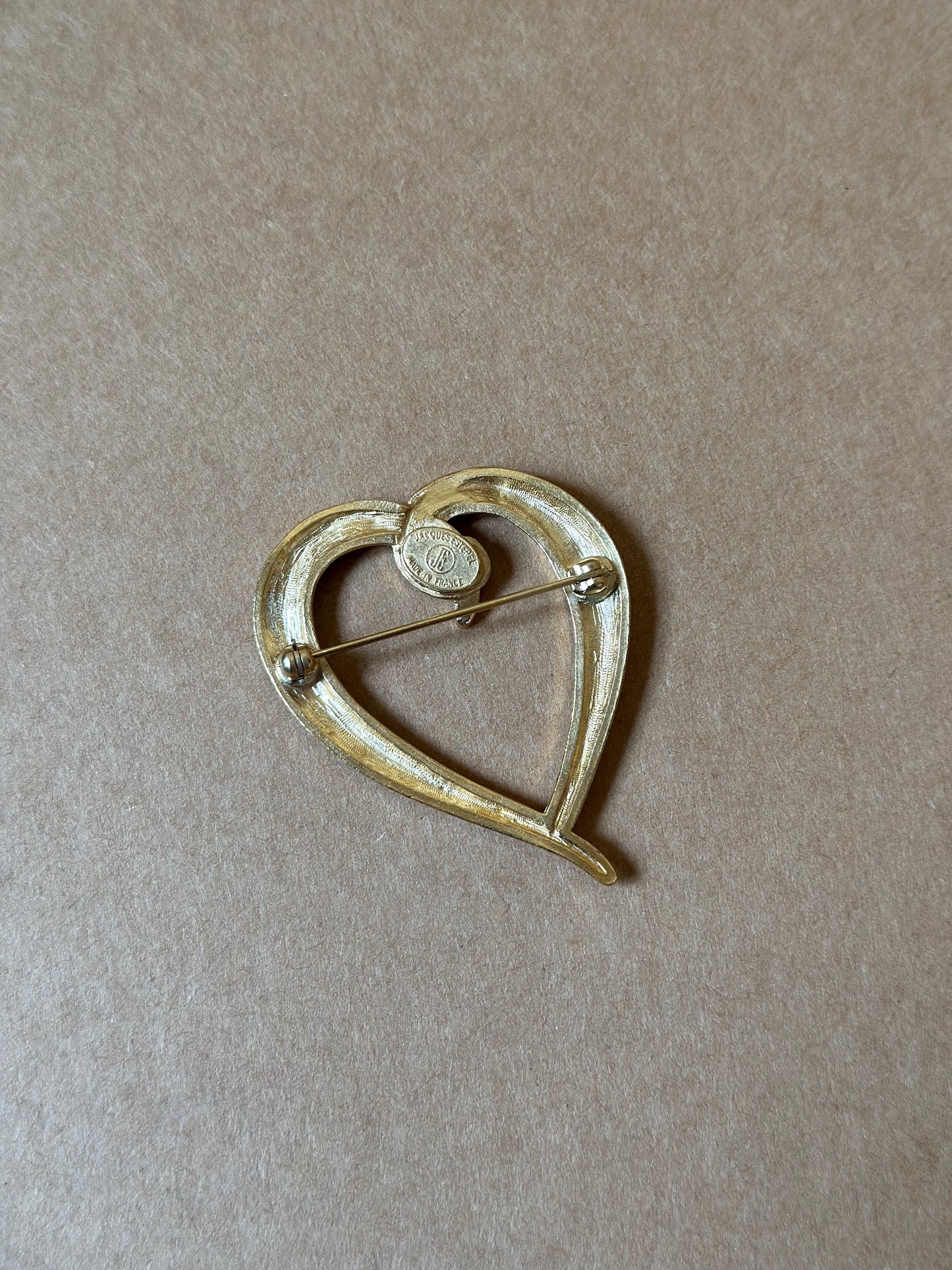 Vintage Heart-Shaped Jacques Esterel Paris Brooch