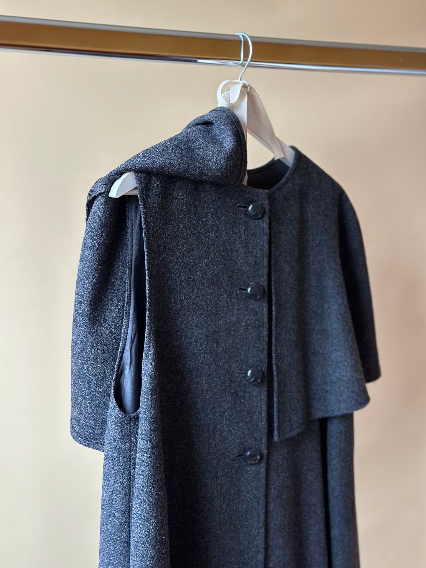 Vintage Gray Cape Loden Coat