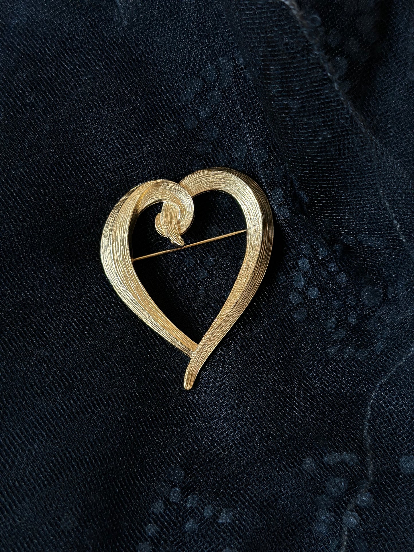 Vintage Heart-Shaped Jacques Esterel Paris Brooch