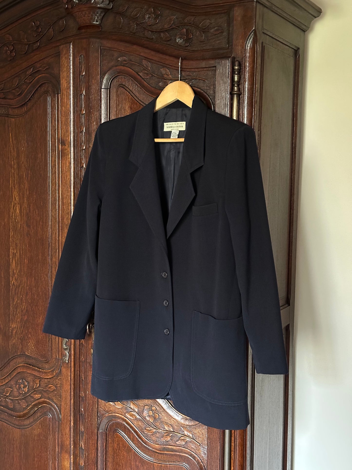 Vintage Blue Wool Blazer