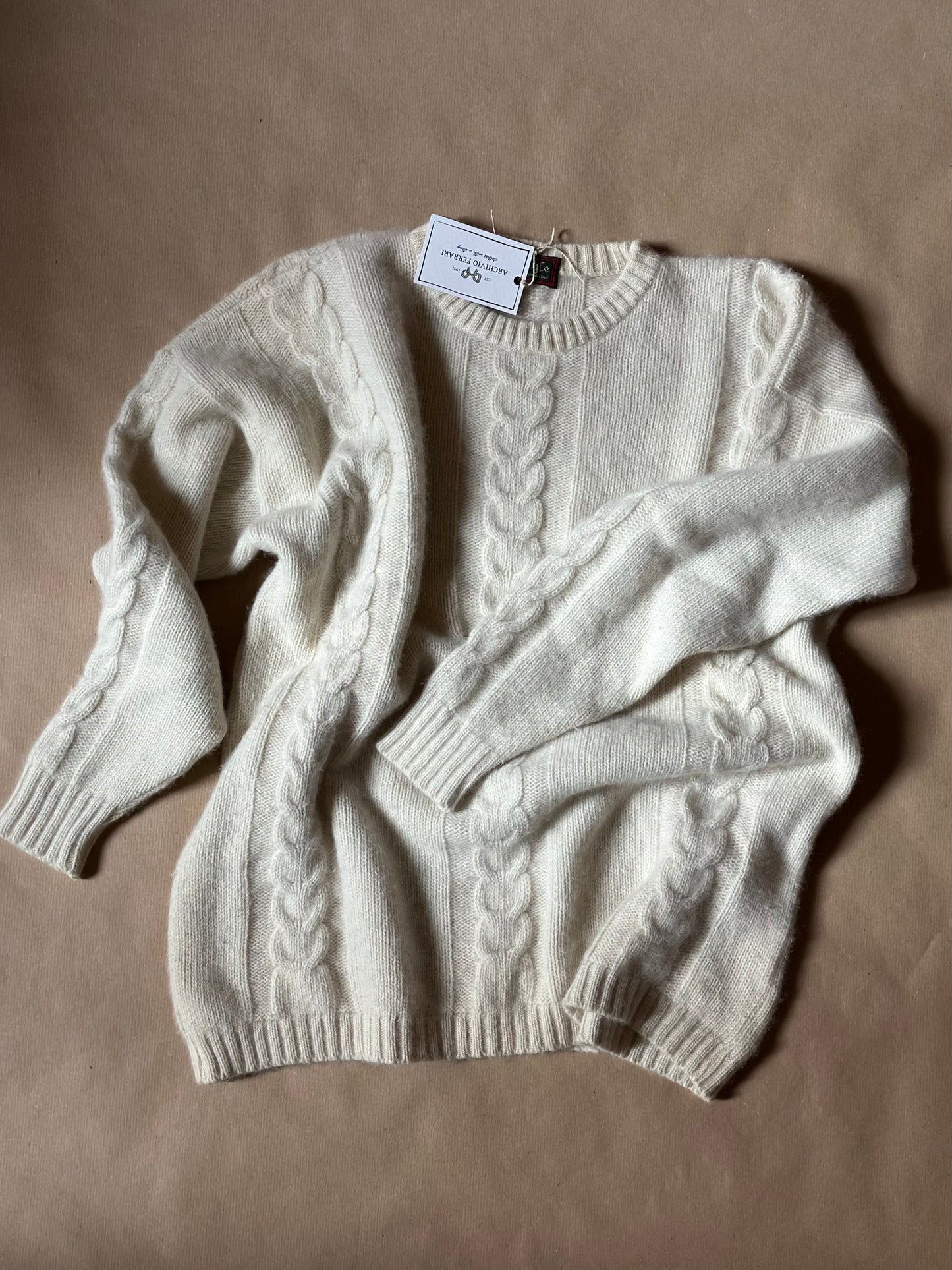 Lambswool & Angora Milk White Sweater