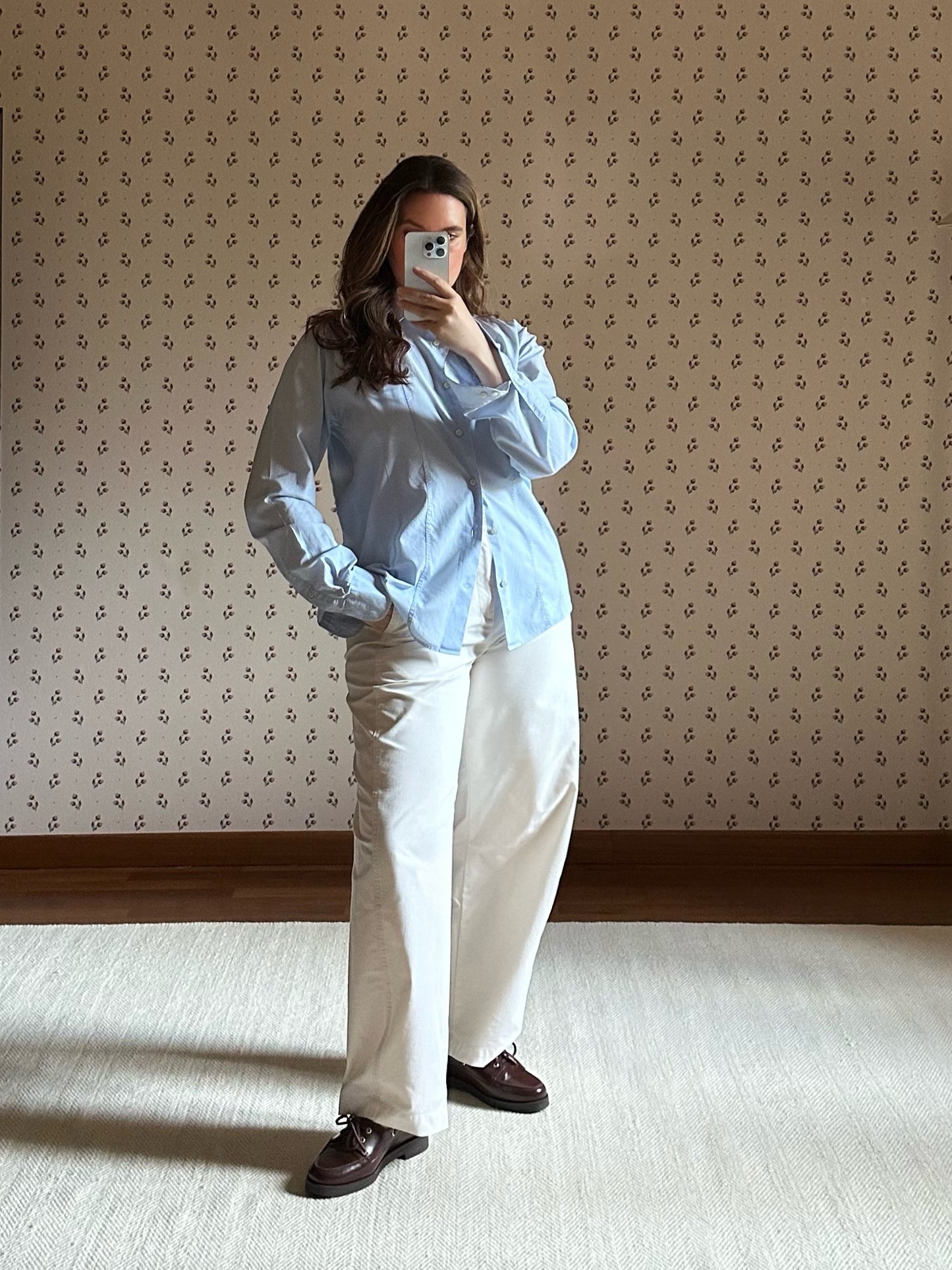 Vintage Light Blue Cotton Shirt