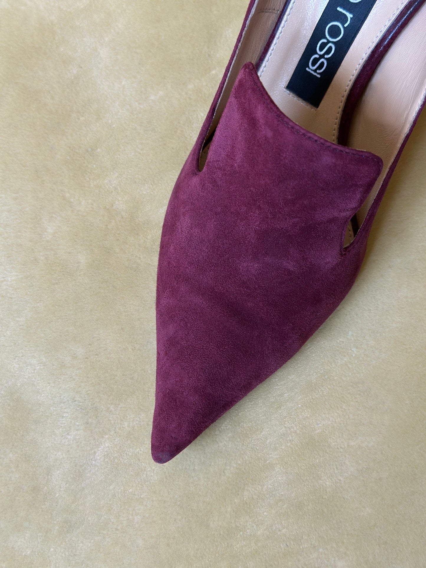 Vintage Sergio Rossi Suede Purple Pumps