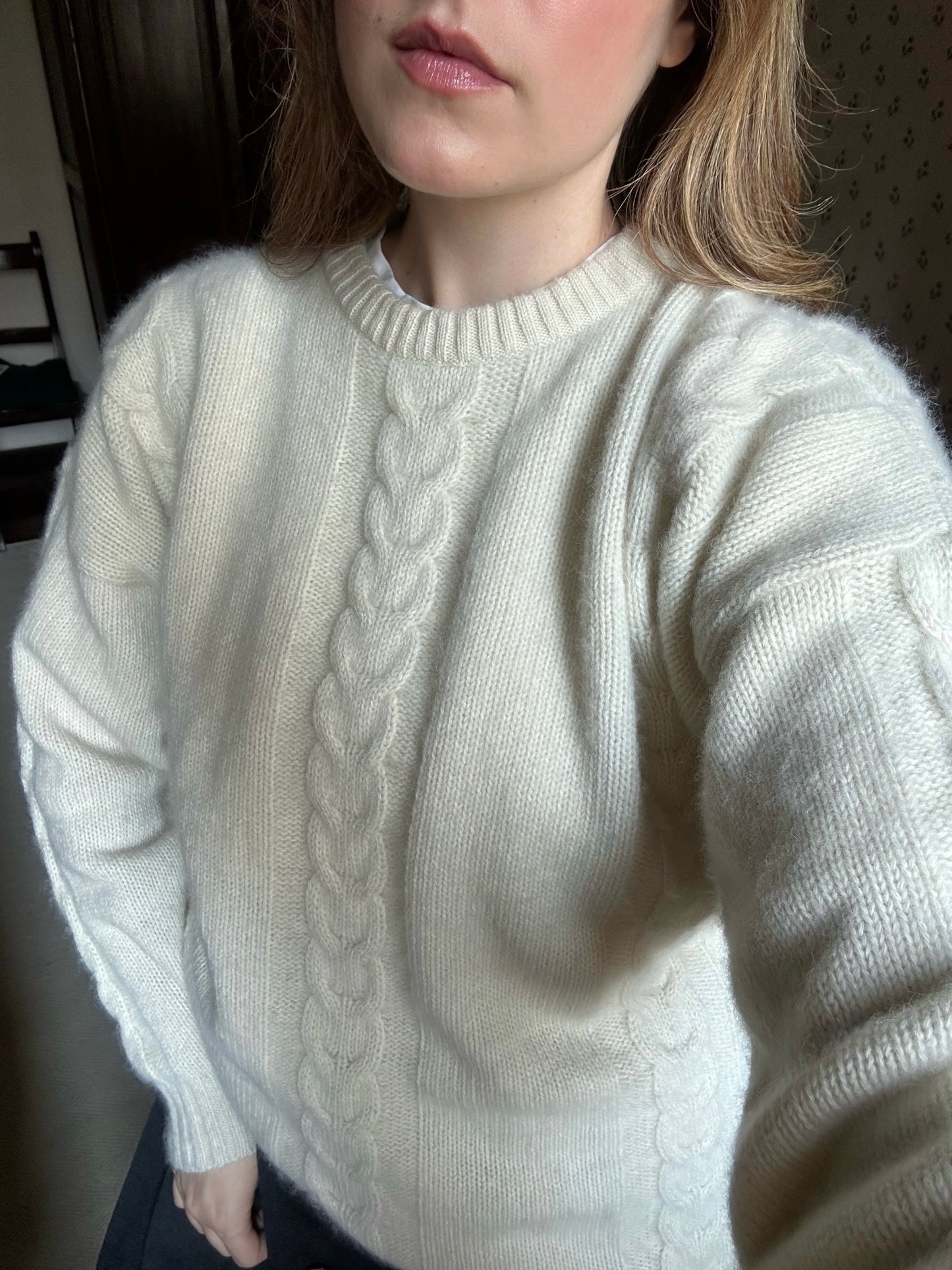Lambswool & Angora Milk White Sweater