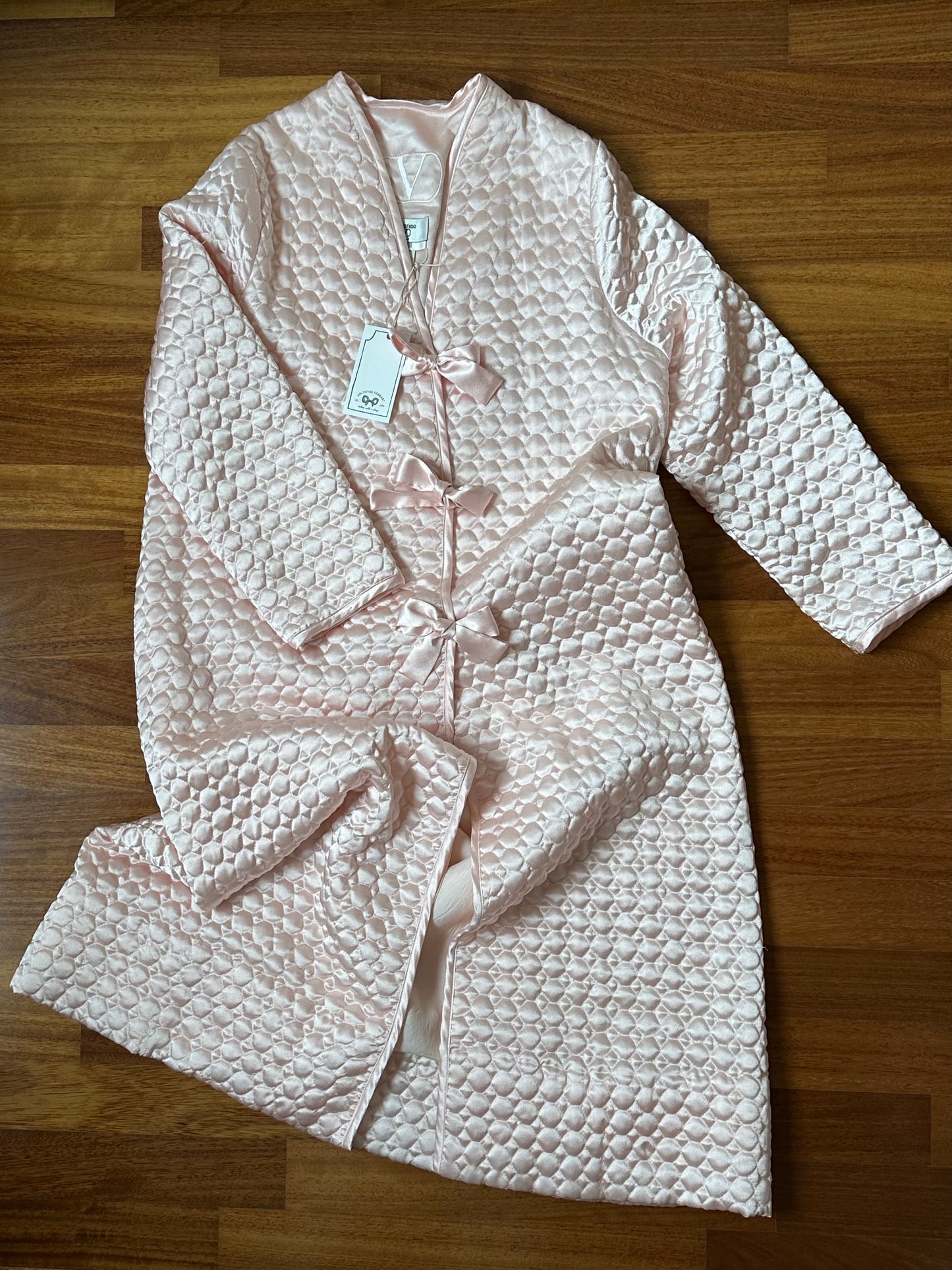 Vintage Valentino Quilted Pink Dressing Gown
