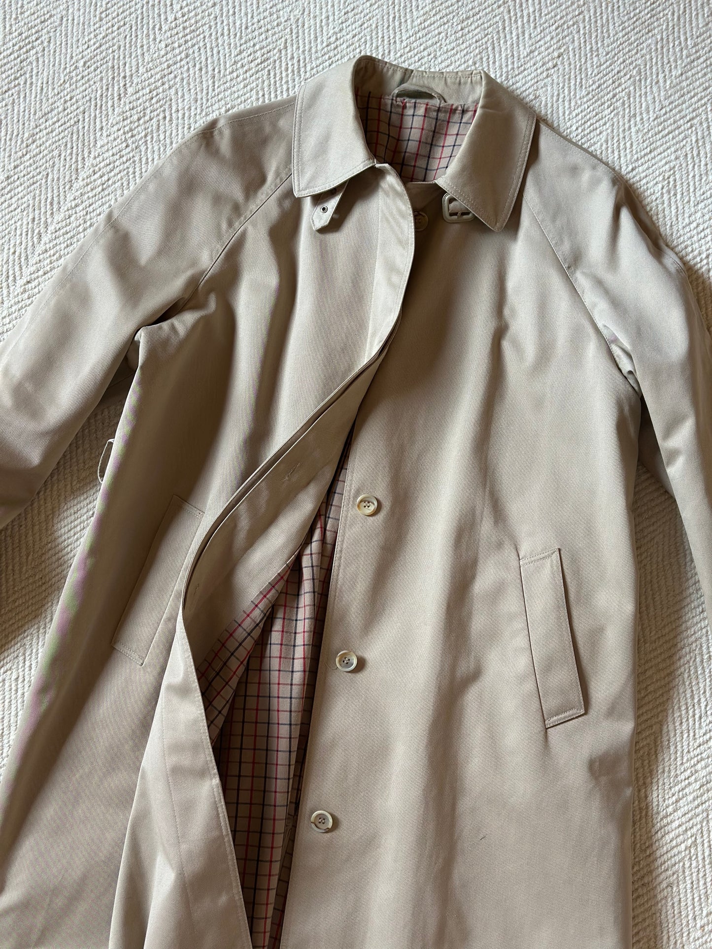 Vintage Korean Beige Trench Coat