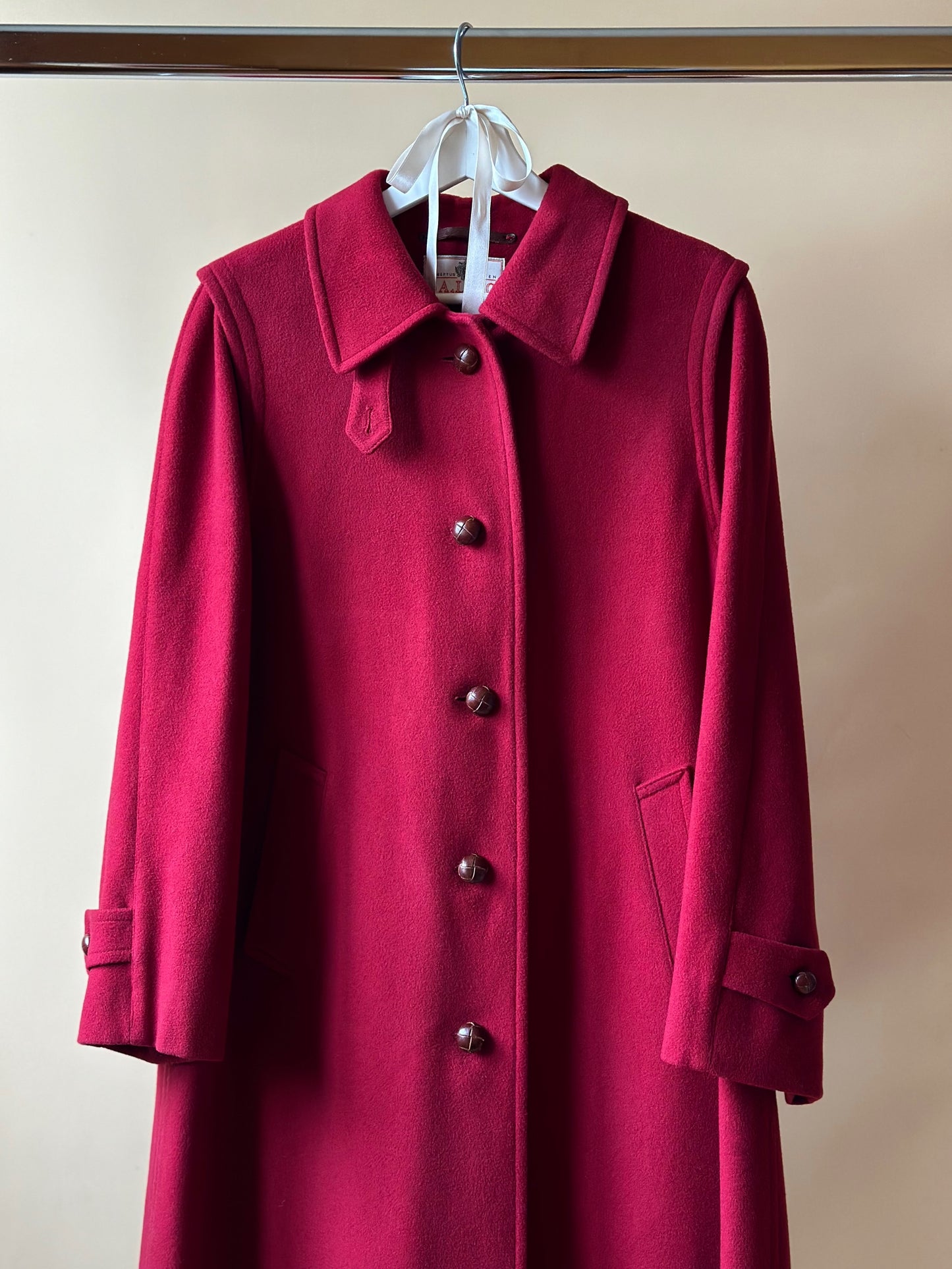 Vintage Red Loden Coat