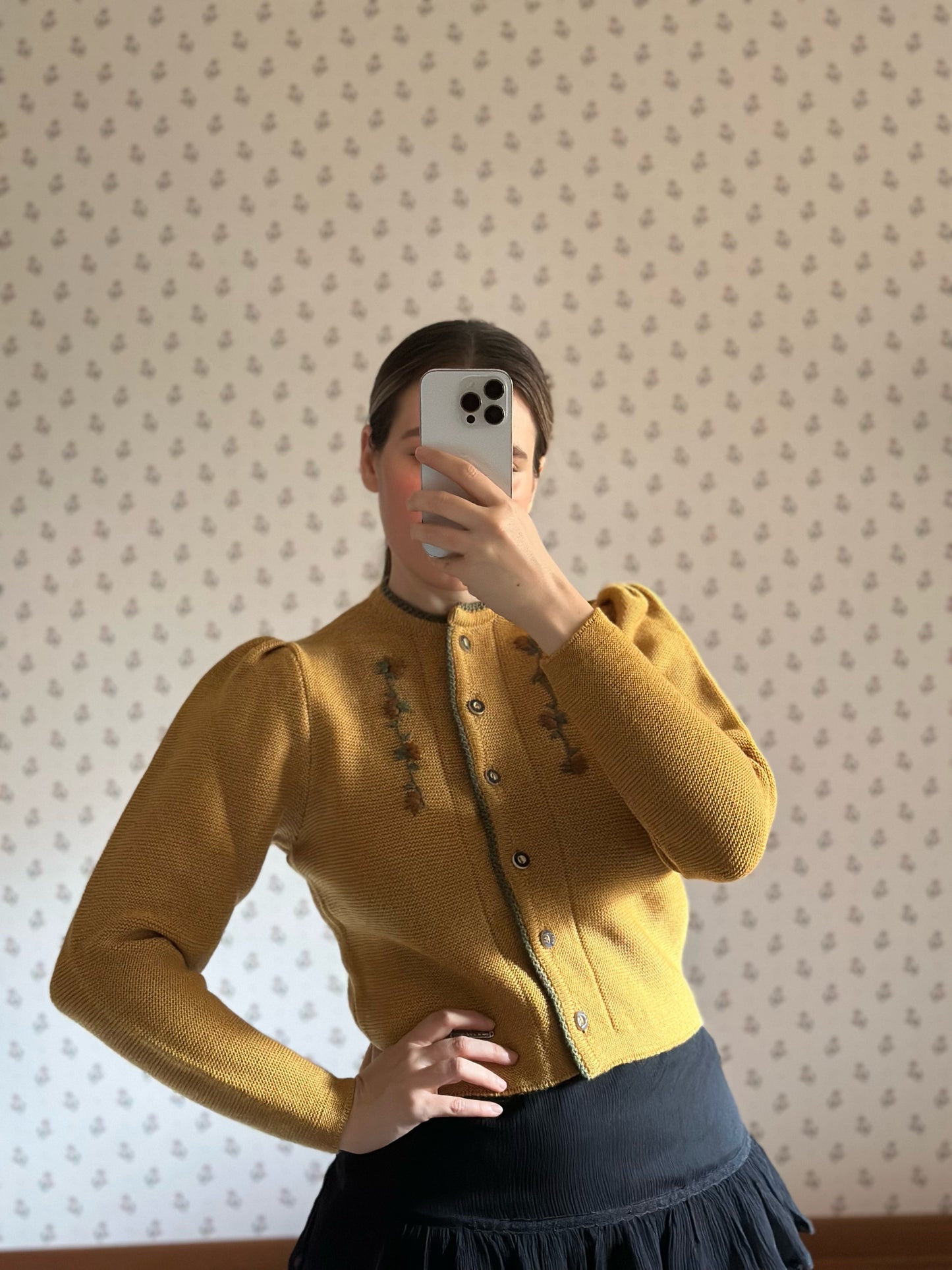 Austrian Yellow Wool Cardigan
