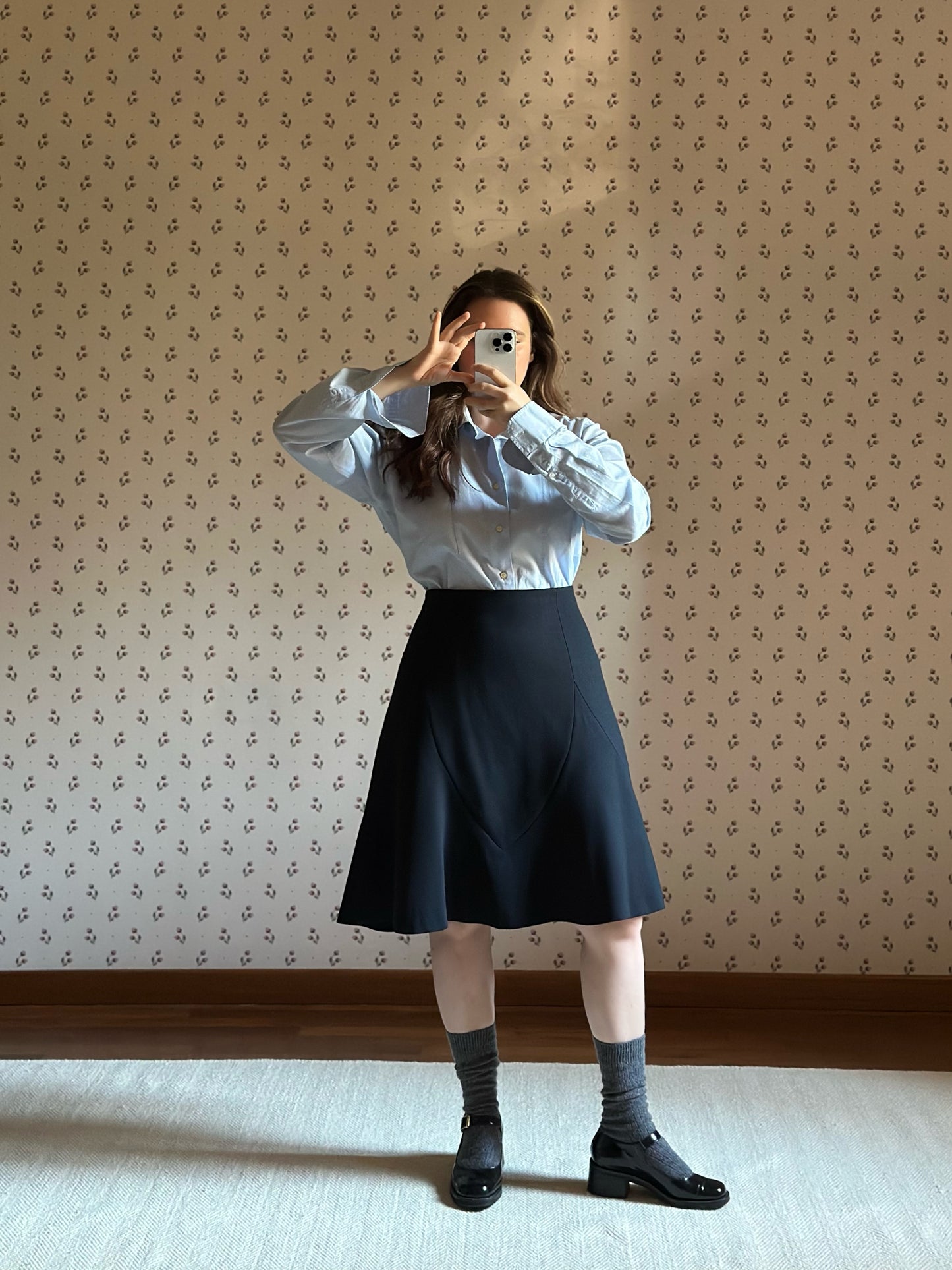 Vintage Burberry Blue Skirt