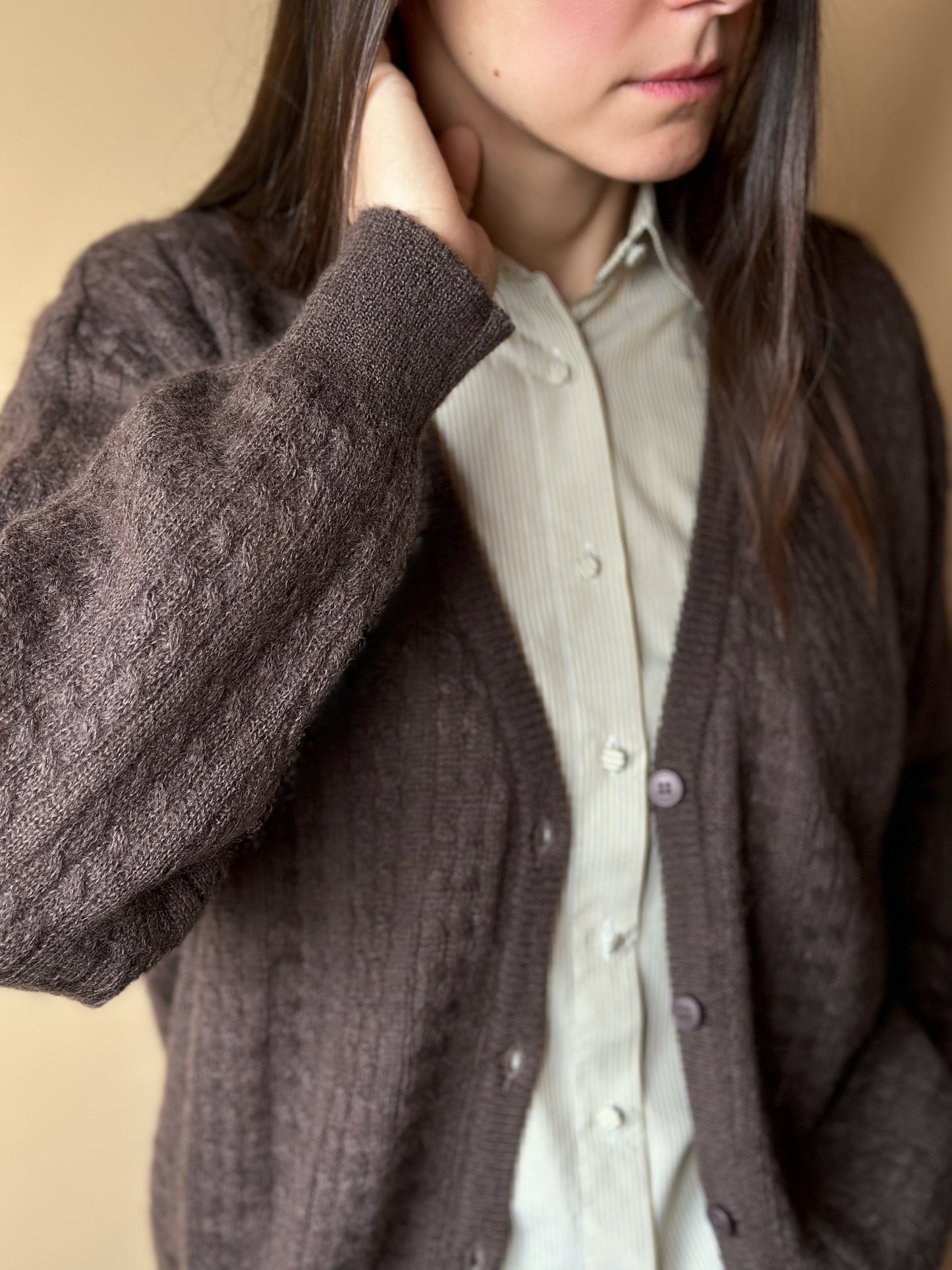 Vintage Chestnut Brown Cardigan