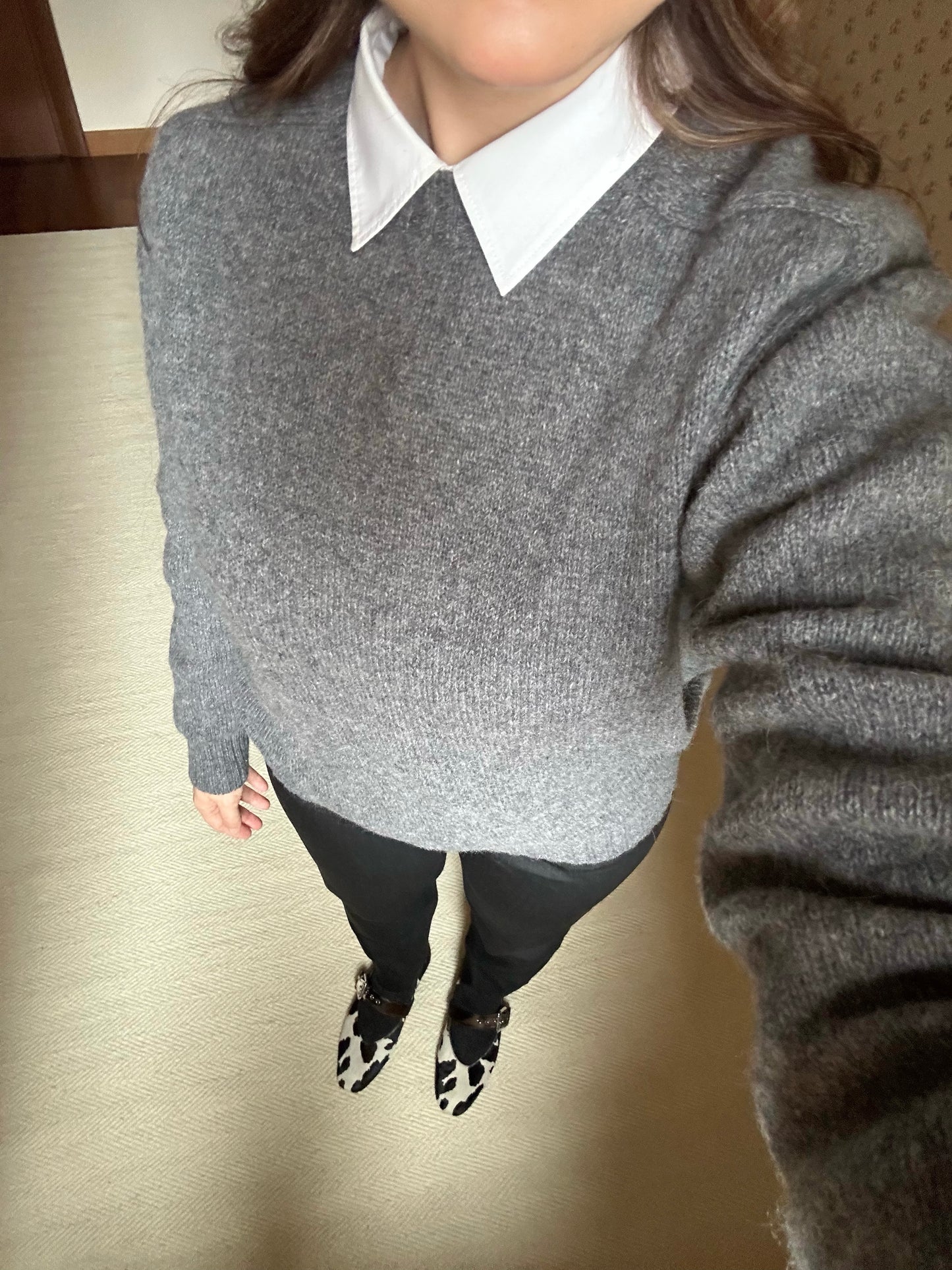 Shetland Wool Gray Sweater