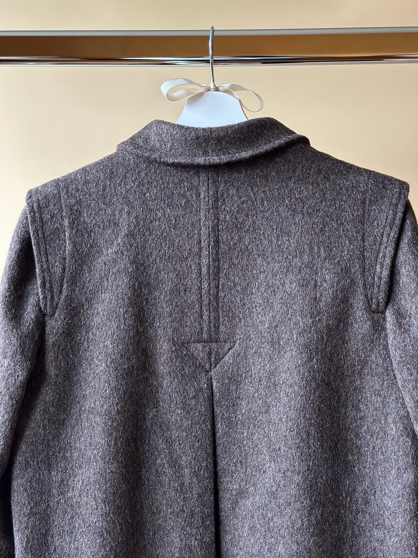 Vintage Brown Short Loden Coat