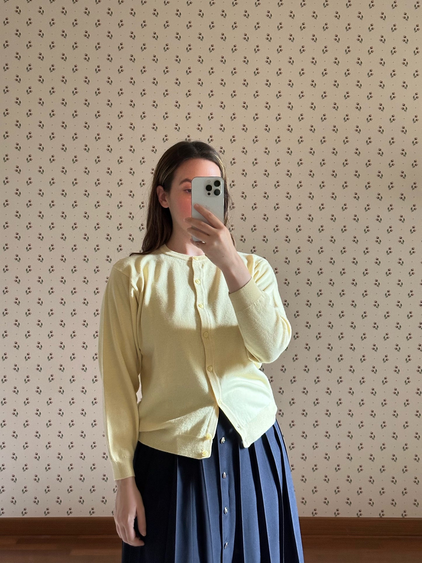 Butter Yellow Wool Cardigan
