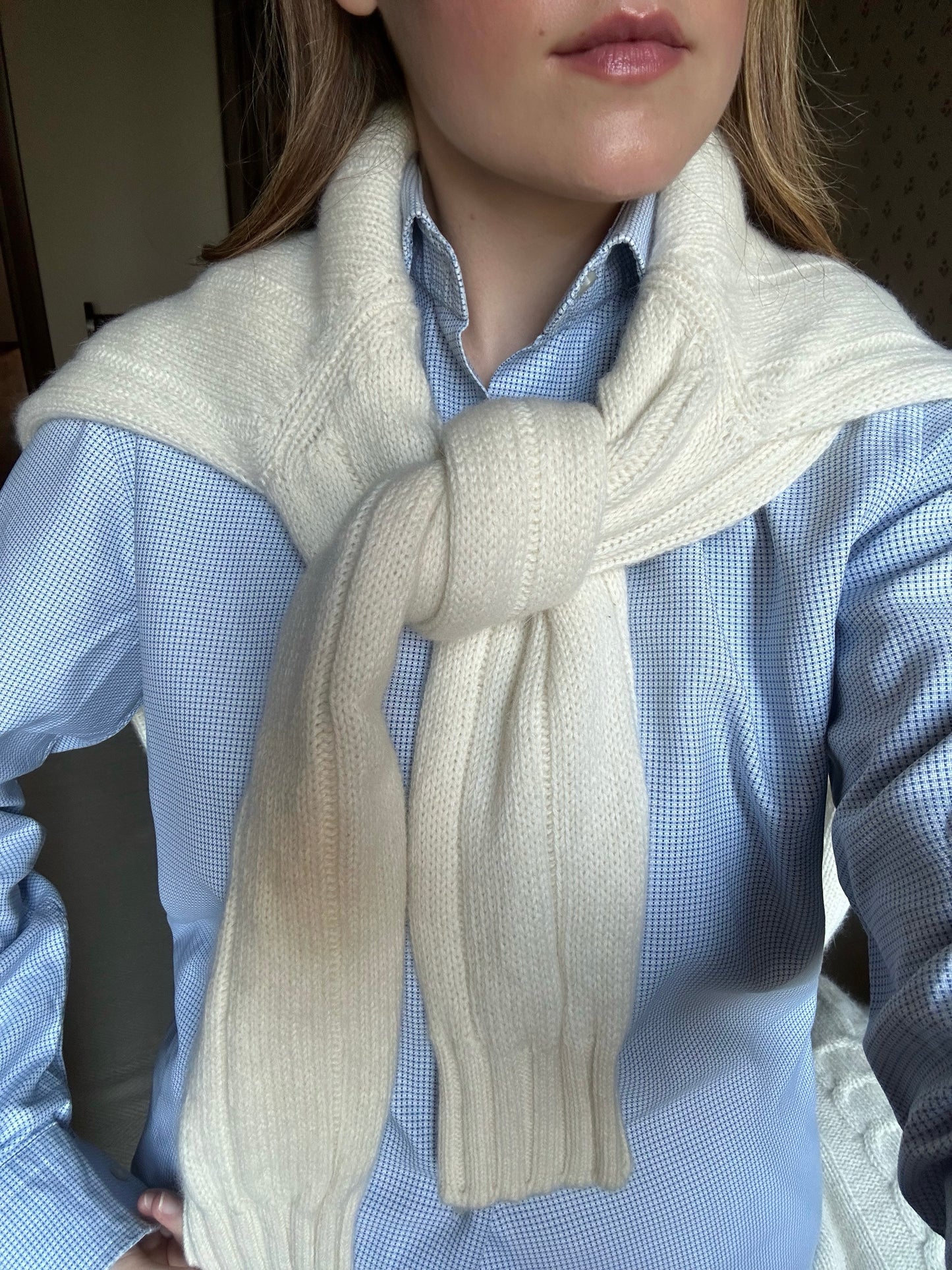 Vintage Wool & Angora Milk White Maxi Cardigan
